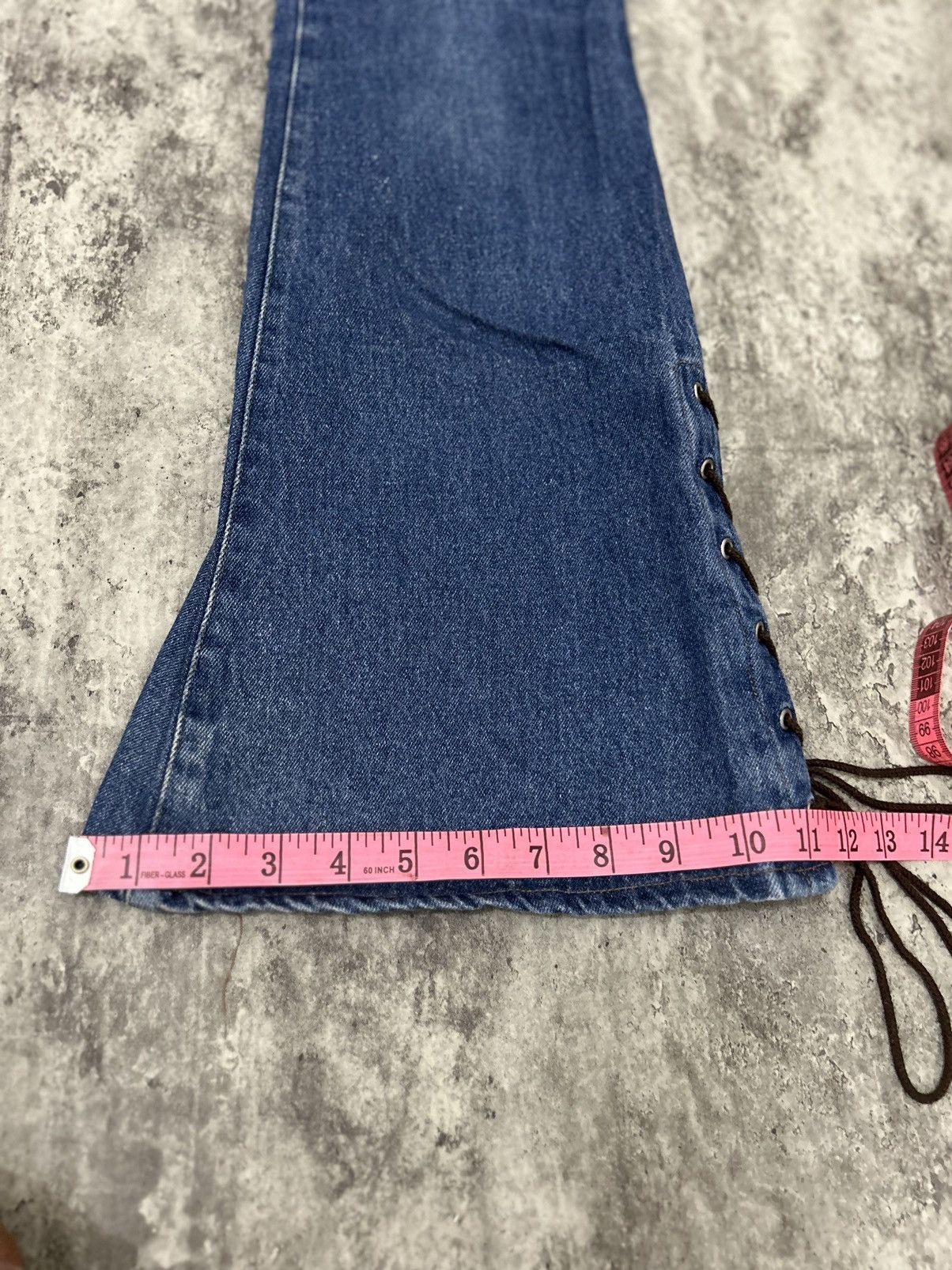If Six Was Nine × Japanese Brand × Le Grande Bleu (L.G.B.) Vintage Fiftyh’s Campany Lace Leg Super Flare Pans Size US 28 / EU 44 - 16 Thumbnail