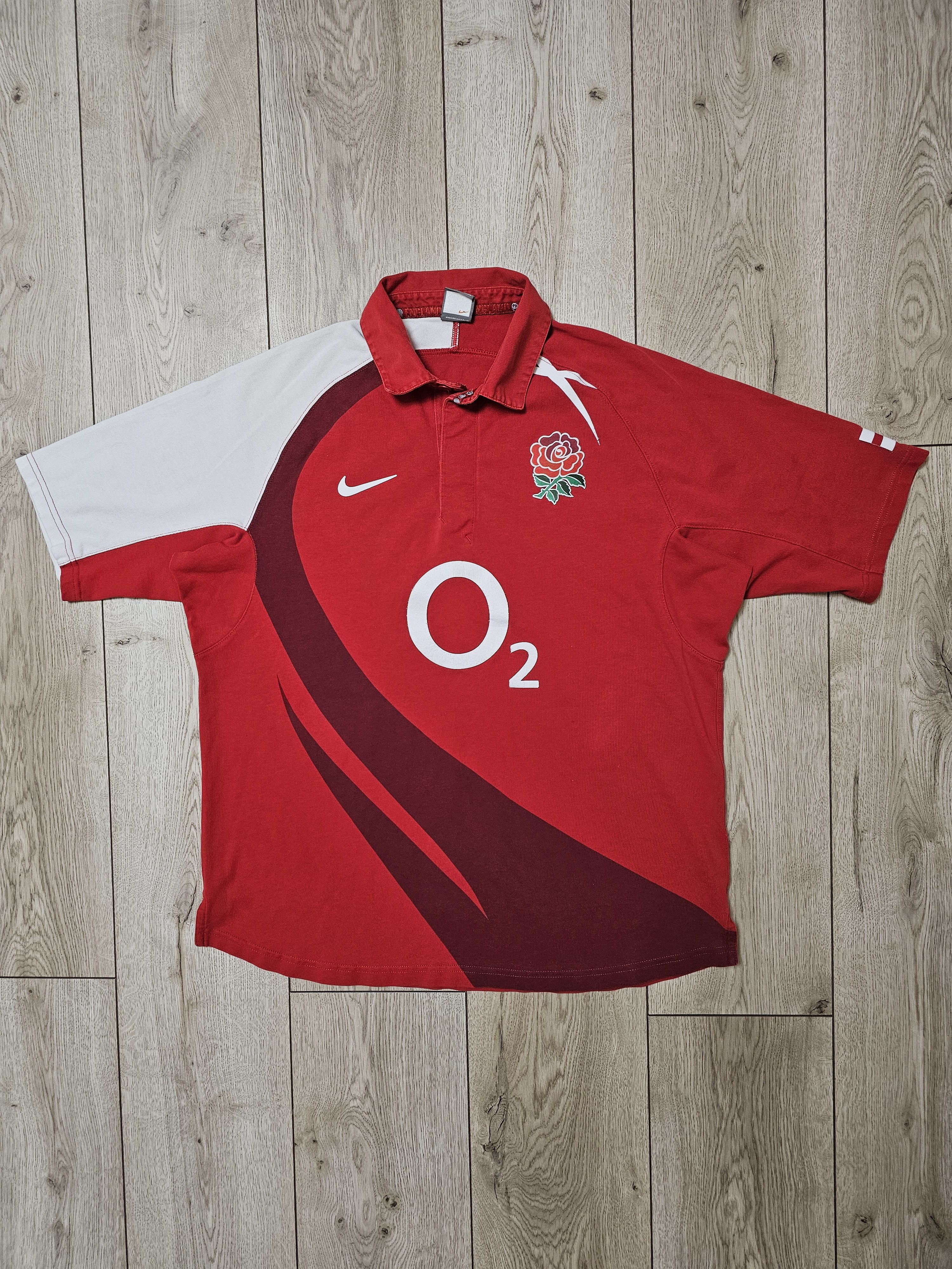 Nike × Vintage ENGLAND RUGBY JERSEY 2007 AWAY RED SHIRT RUGBY JERSEY Size US XL / EU 56 / 4 - 1 Thumbnail