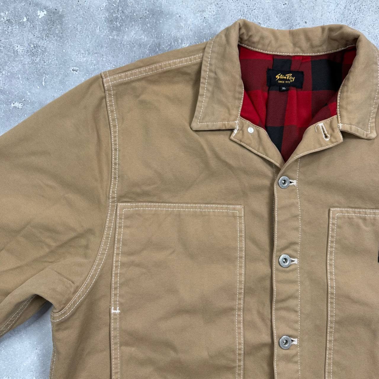 Stan Ray Stan Ray Duck Canvas Winter Box Work Jacket Khaki Beige XL Size US XL / EU 56 / 4 - 7 Thumbnail