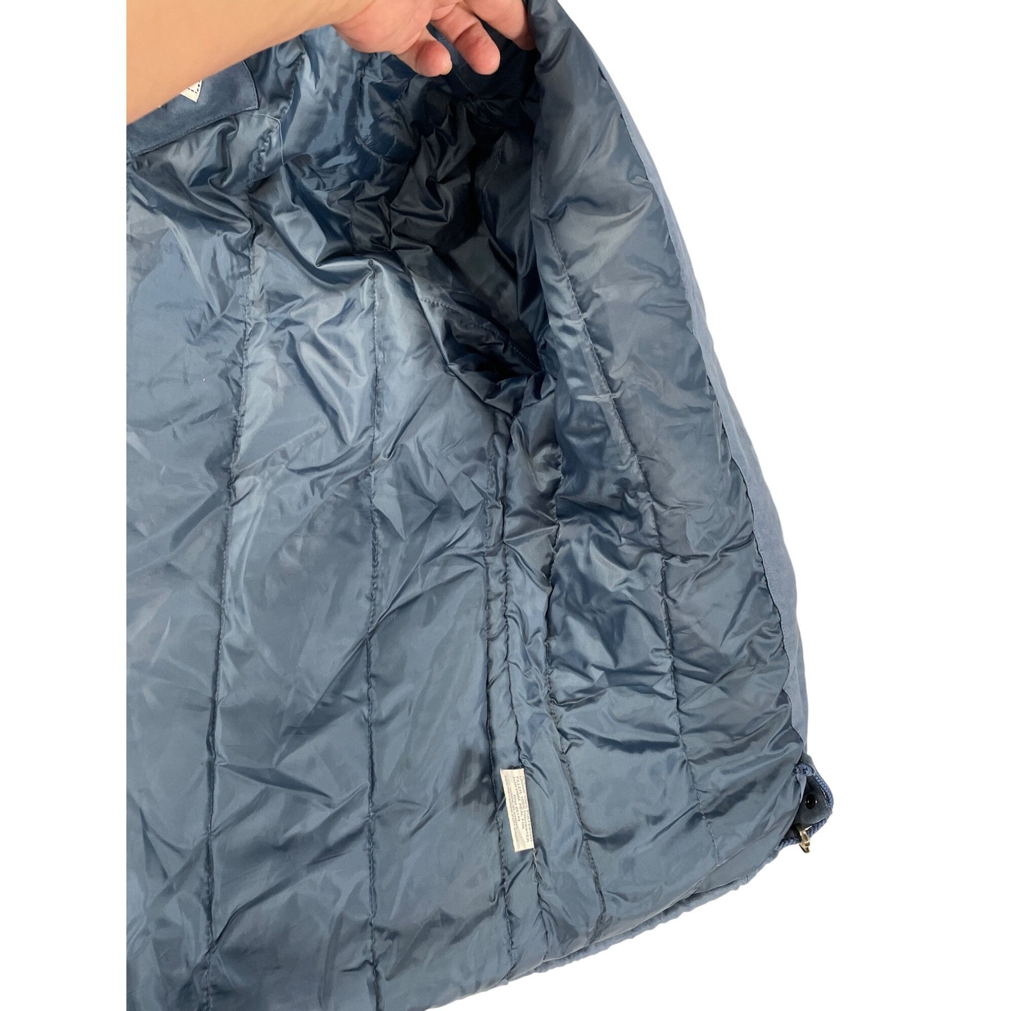 Giorgio Armani Vintage Giorgio Armani Womens blue Faux Fur Hood Parka coat Size XXS / US 00 / IT 34 - 14 Thumbnail