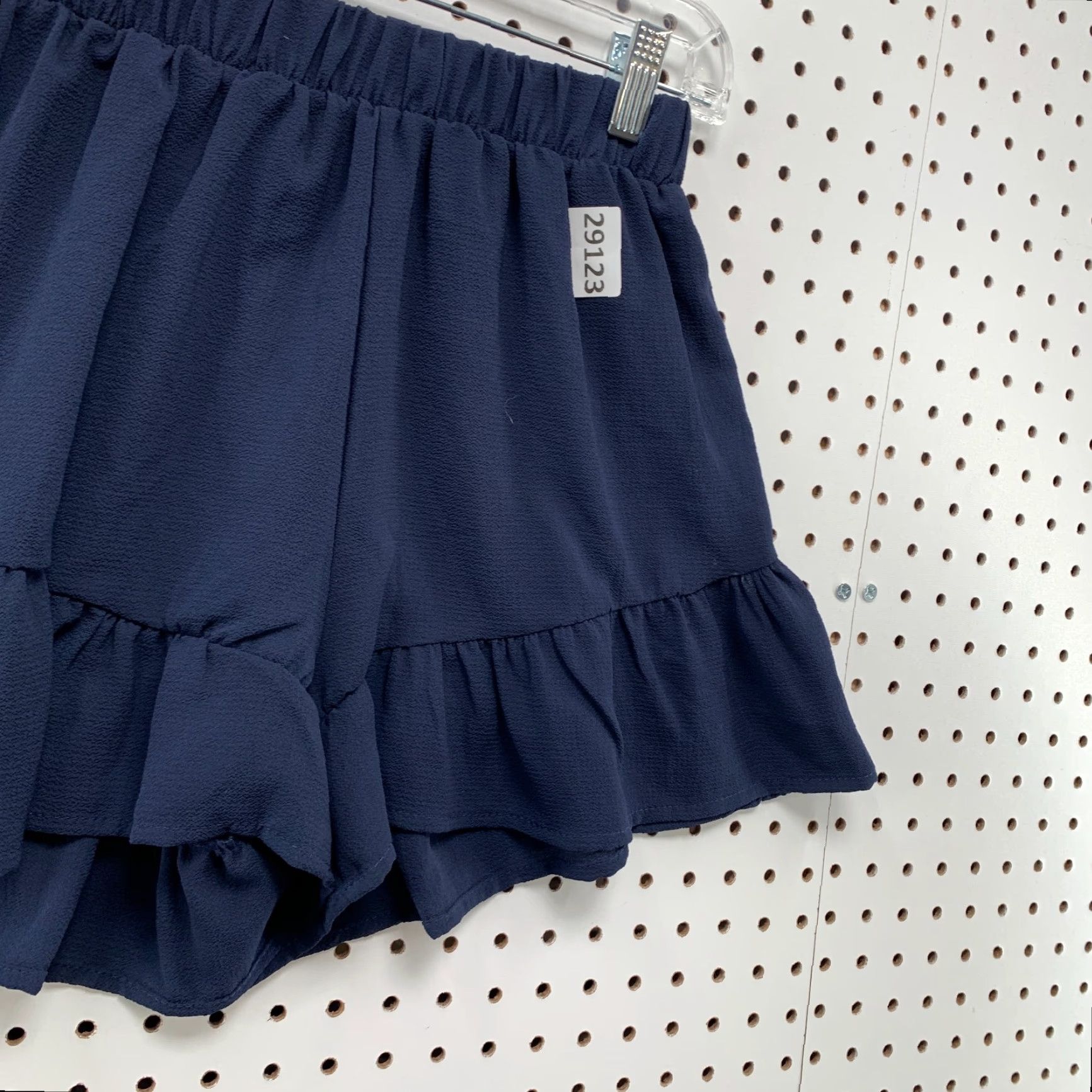 Vintage VINTAGE Tyche Skirt Skort Shorts Womens Small Navy Blue Ruffled Stretch 24x2.5 Size 28" / US 6 / IT 42 - 4 Thumbnail