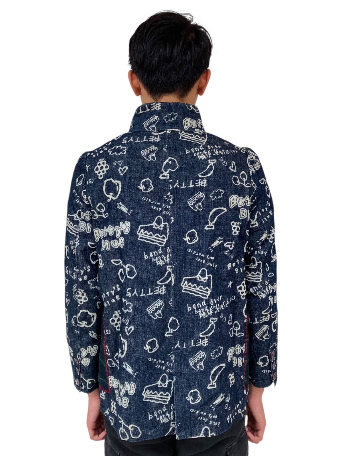 Hysteric Glamour 1990s Bettys Blue - Sketch Graphic Denim Jacket Size US M / EU 48-50 / 2 - 4 Thumbnail