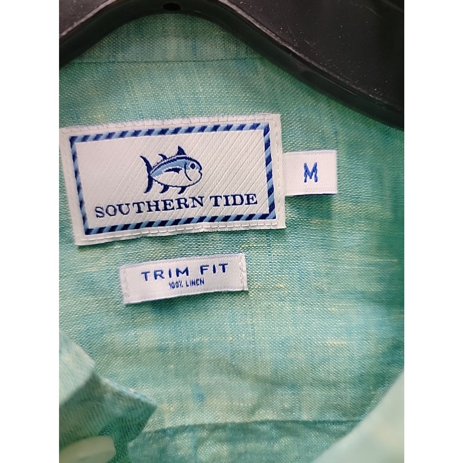 Southern Tide Southern Tide Shirt Mens M Blue Linen Button-Up Long Sleeve Casual Beach Pockets Button-Up, Regular, 23 Chest, 30.5 Length, Fall Spring Summer, Men Size US M / EU 48-50 / 2 - 2 Thumbnail