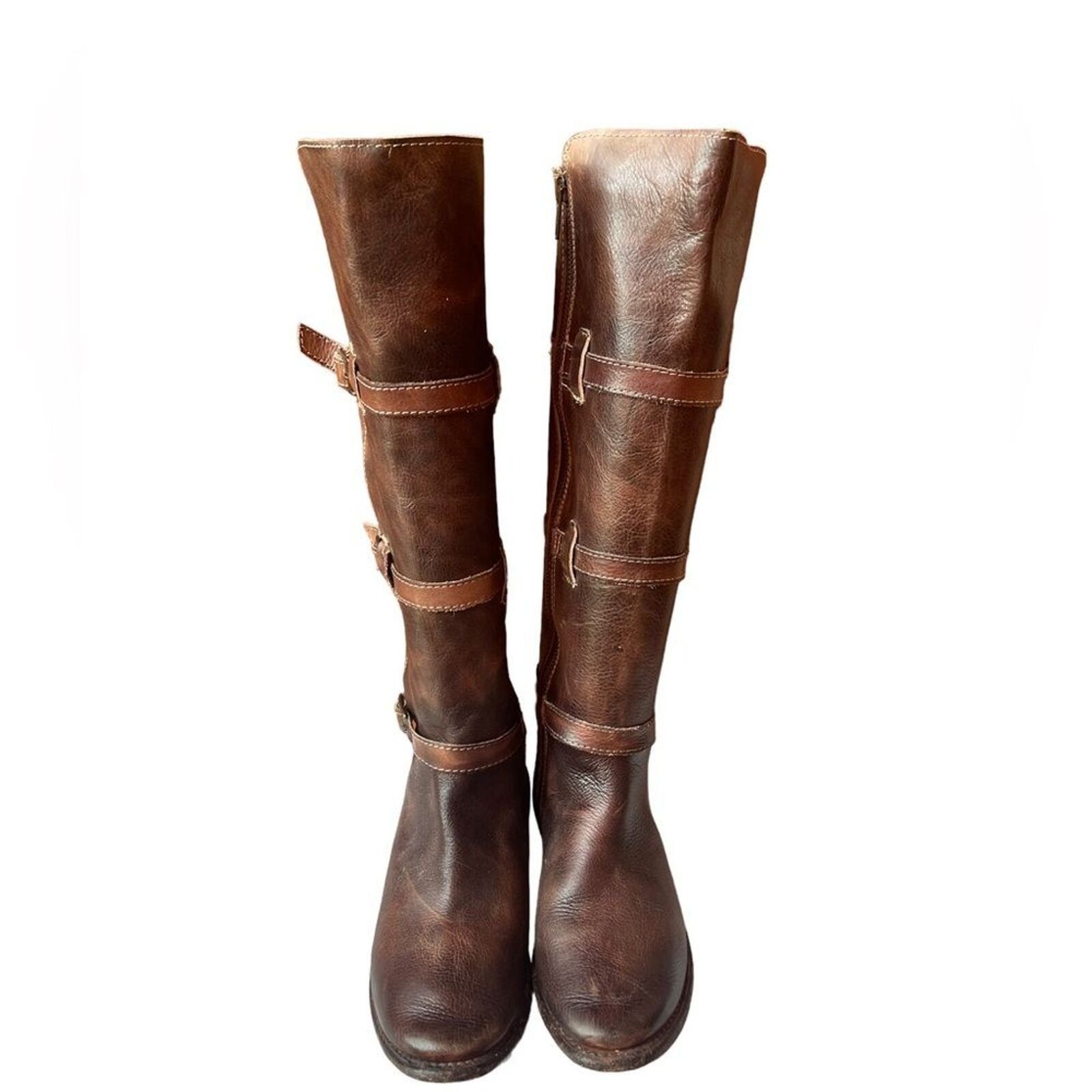 Bed Stu Bed Stu Sz 7.5 Brown Leather Buckled Cobblestone Boots Size US 7.5 / IT 37.5 - 3 Thumbnail