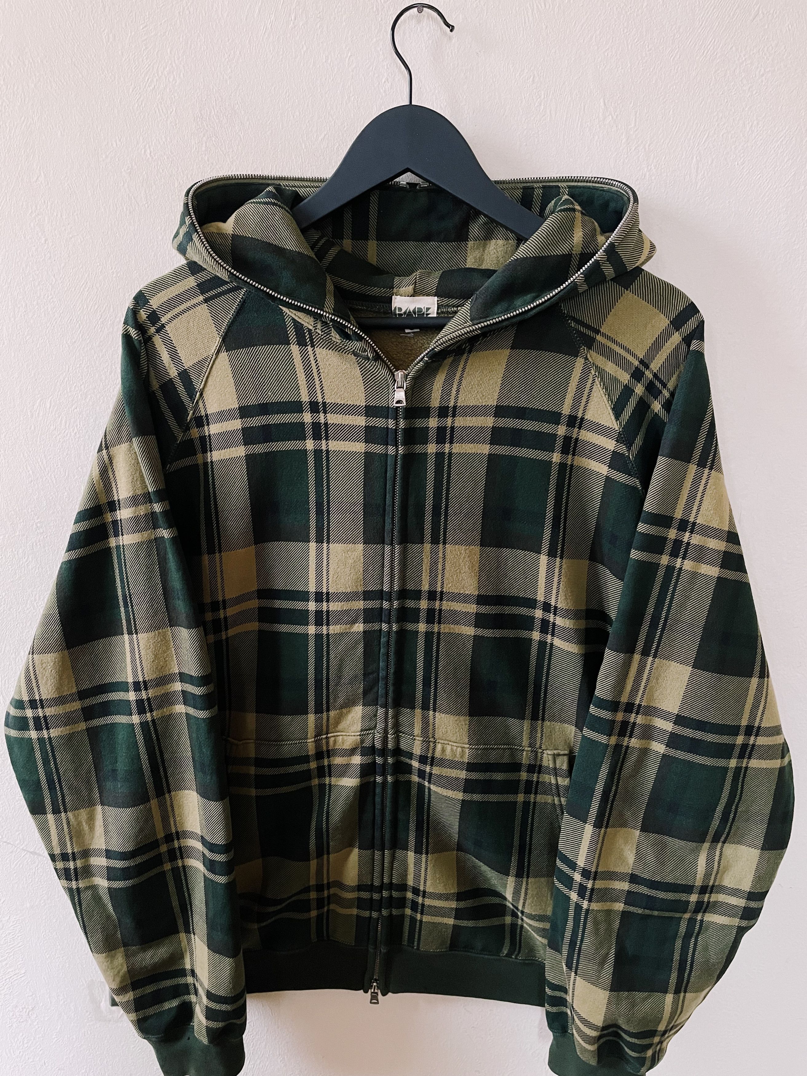 Bape Vintage Vintage Y2K Bape A Bathing Ape Check Plaid Fullzip Hoodie Grailed