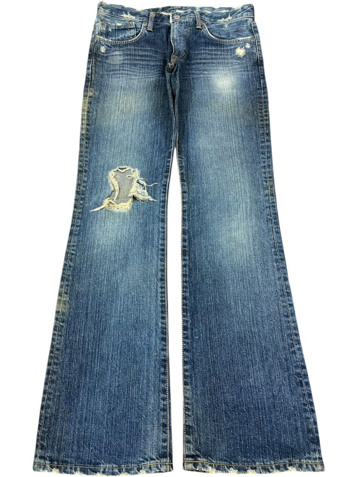 Edwin Vintage Edwin 511R Rusty Wash Distressed Flare Jeans Size US 32 / EU 48 - 1 Thumbnail