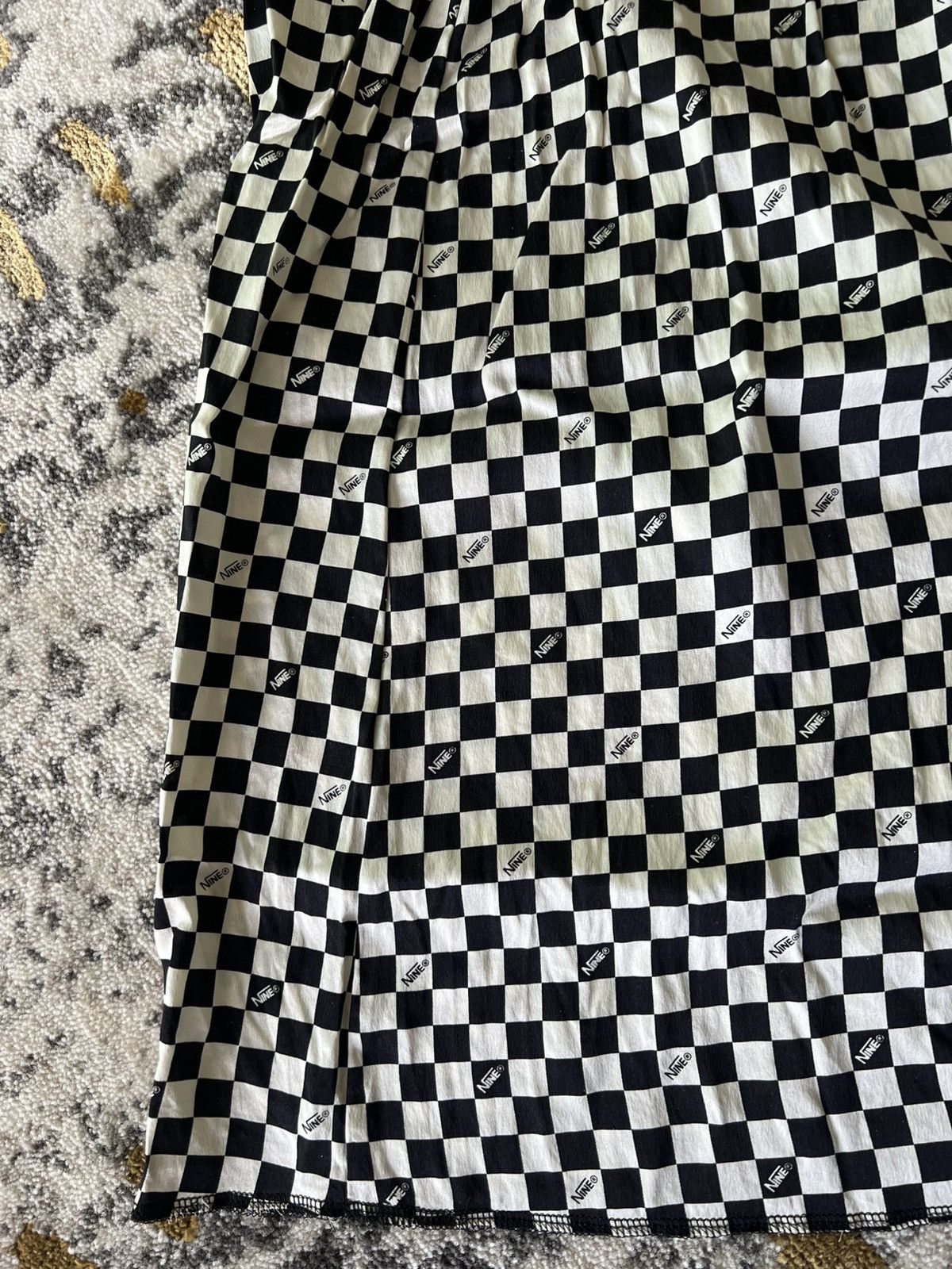 Japanese Brand × Takahiromiyashita The Soloist. Number (N)ine Checkered Silk white black skirt boxer pants Size 32" / US 10 / IT 46 - 10 Thumbnail