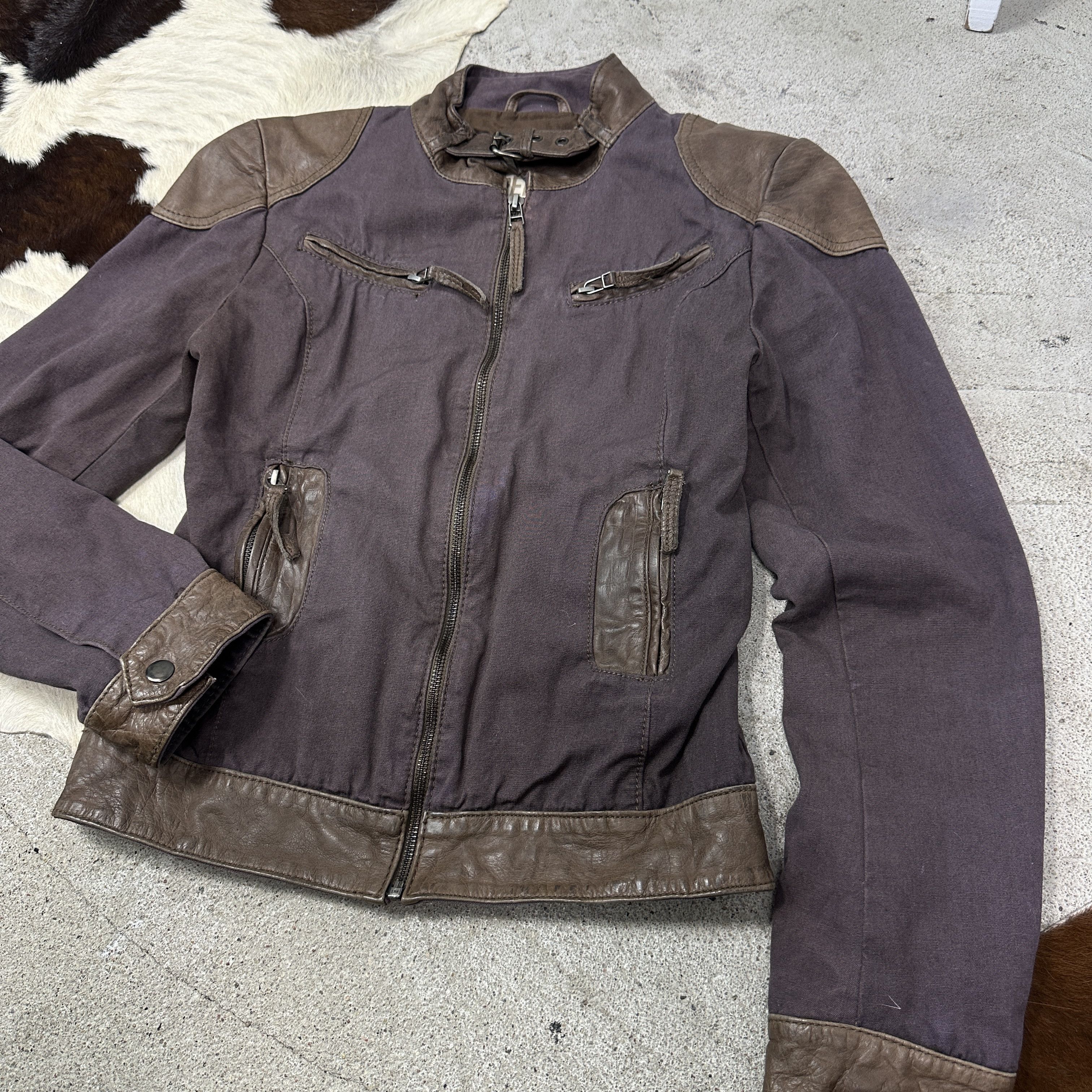 Vintage Vintage Moto Racing Leather Patches Jacket 00s Size S / US 4 / IT 40 - 3 Thumbnail