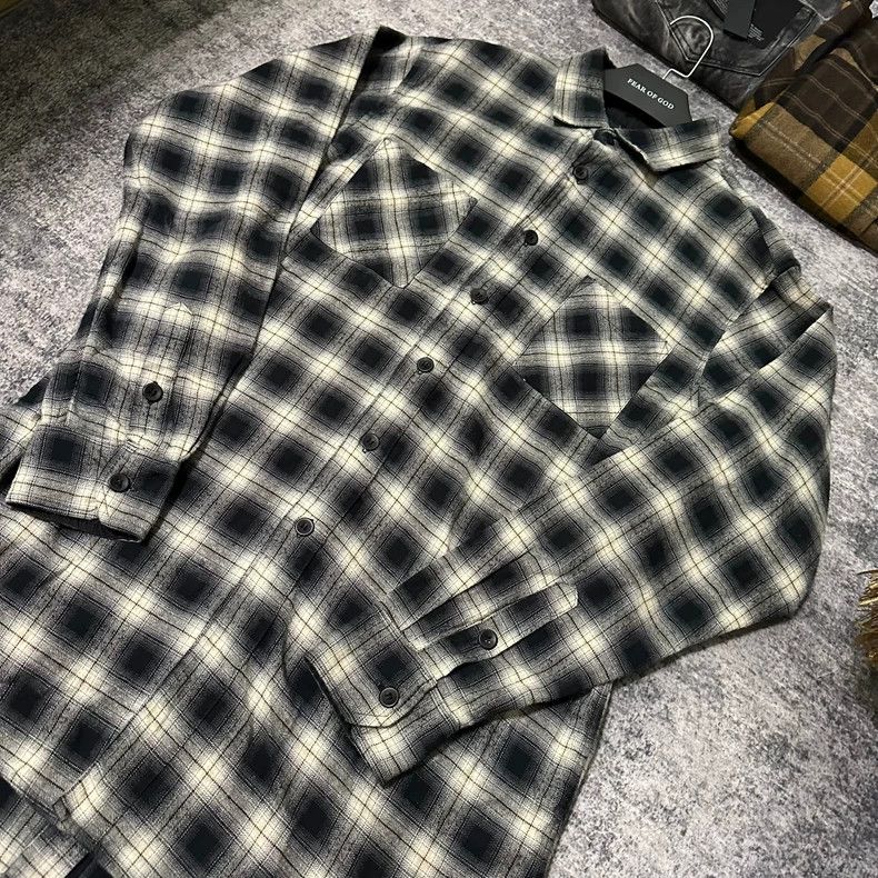 Fear of God Fear of God Black and white plaid shirt Size US XL / EU 56 / 4 - 5 Thumbnail