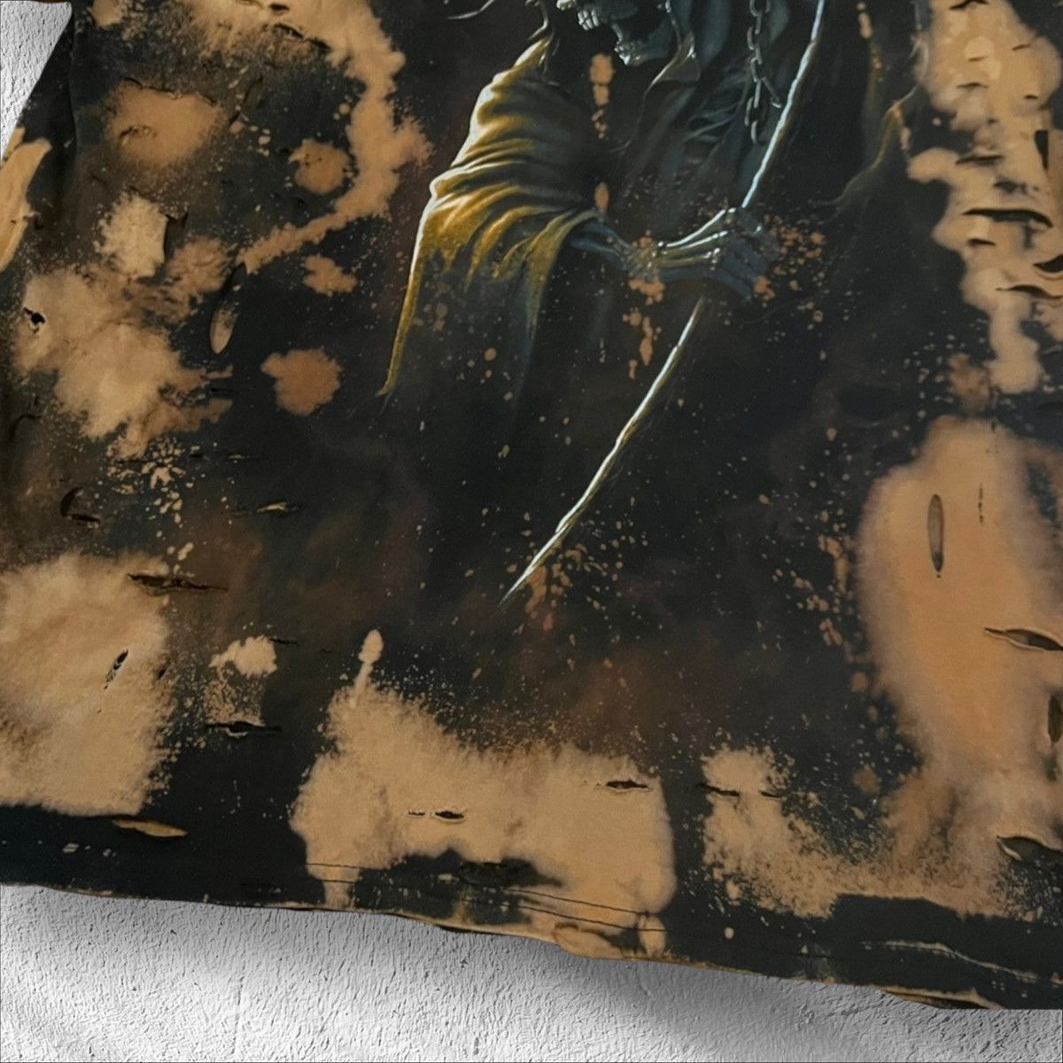 Vintage Vintage Grim Reaper Bleached Distressed Shirt Streetwear Size US L / EU 52-54 / 3 - 3 Thumbnail