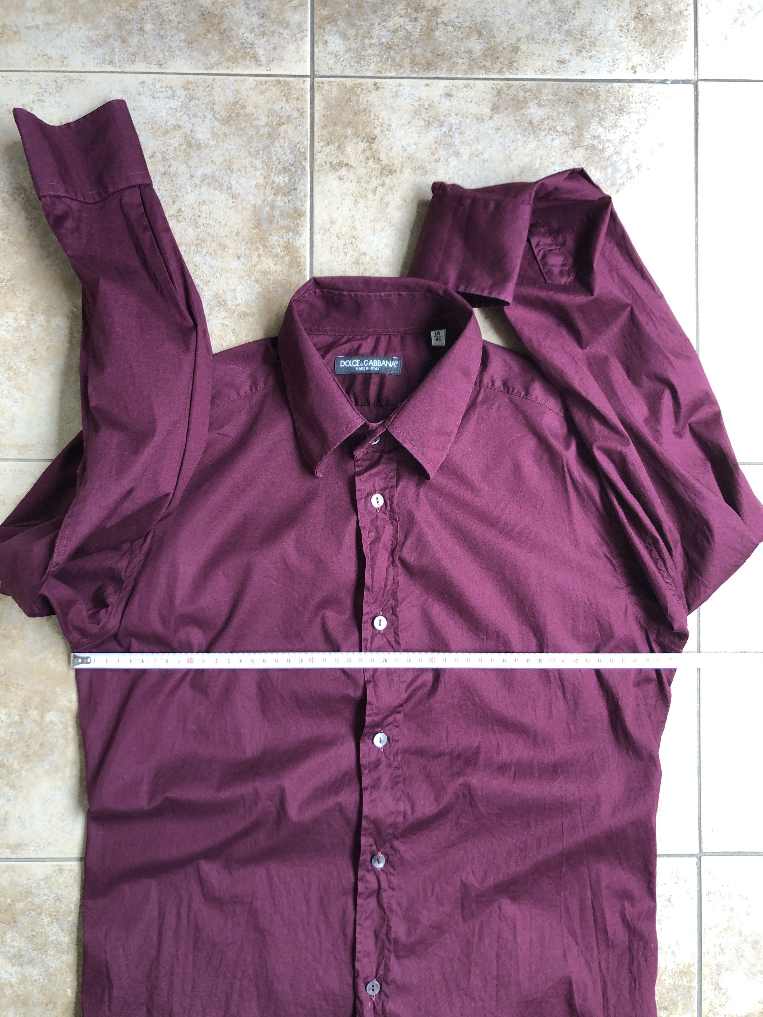 Dolce & Gabbana Dolce & Gabbana burgundy Long Sleeve Shirt Size US M / EU 48-50 / 2 - 17 Thumbnail