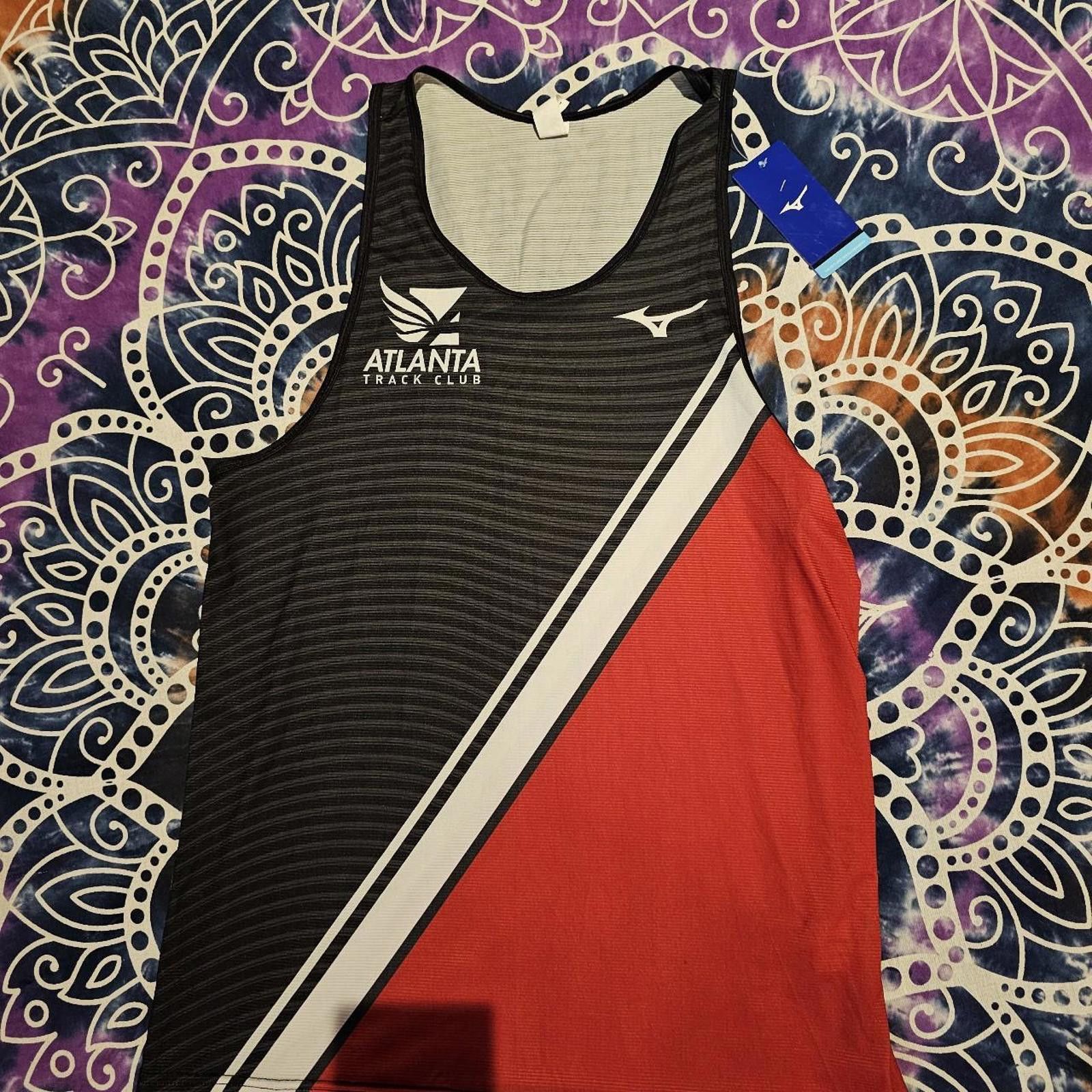 Mizuno Mizuno Men's Black and Red Atlanta Track Club Tank Top Size US S / EU 44-46 / 1 - 1 Thumbnail