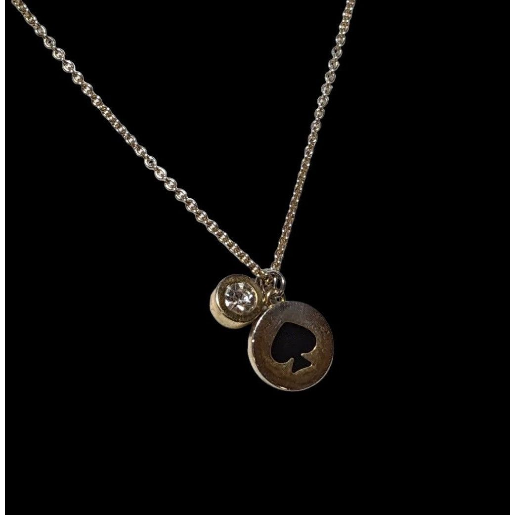 Kate Spade Kate Spade Spot The Spade Black And Gold Necklace Size ONE SIZE - 5 Thumbnail