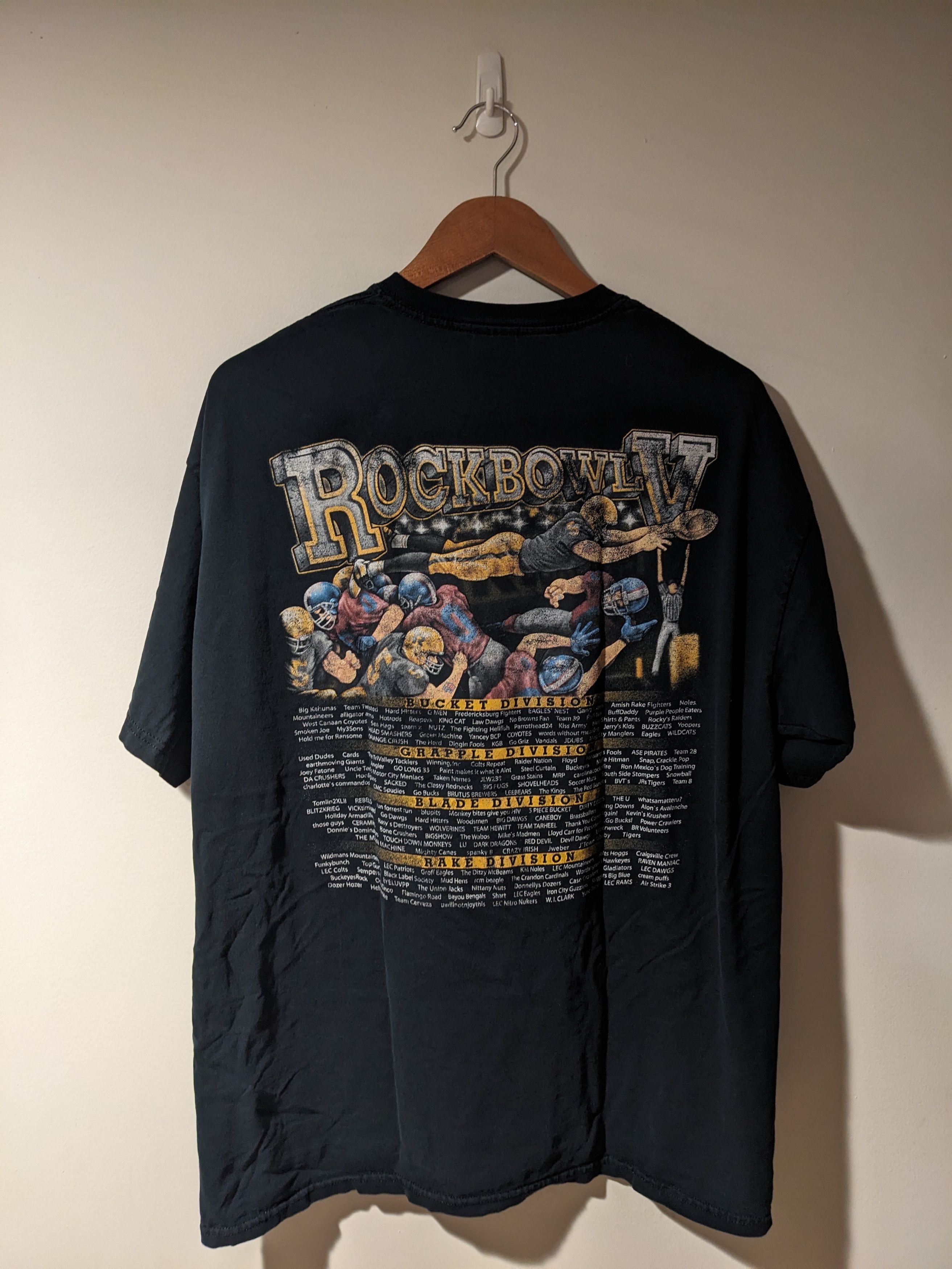 Vintage Vintage Rockbowl 5 Football Sports Black X-Large T-Shirt Size US XL / EU 56 / 4 - 1 Thumbnail