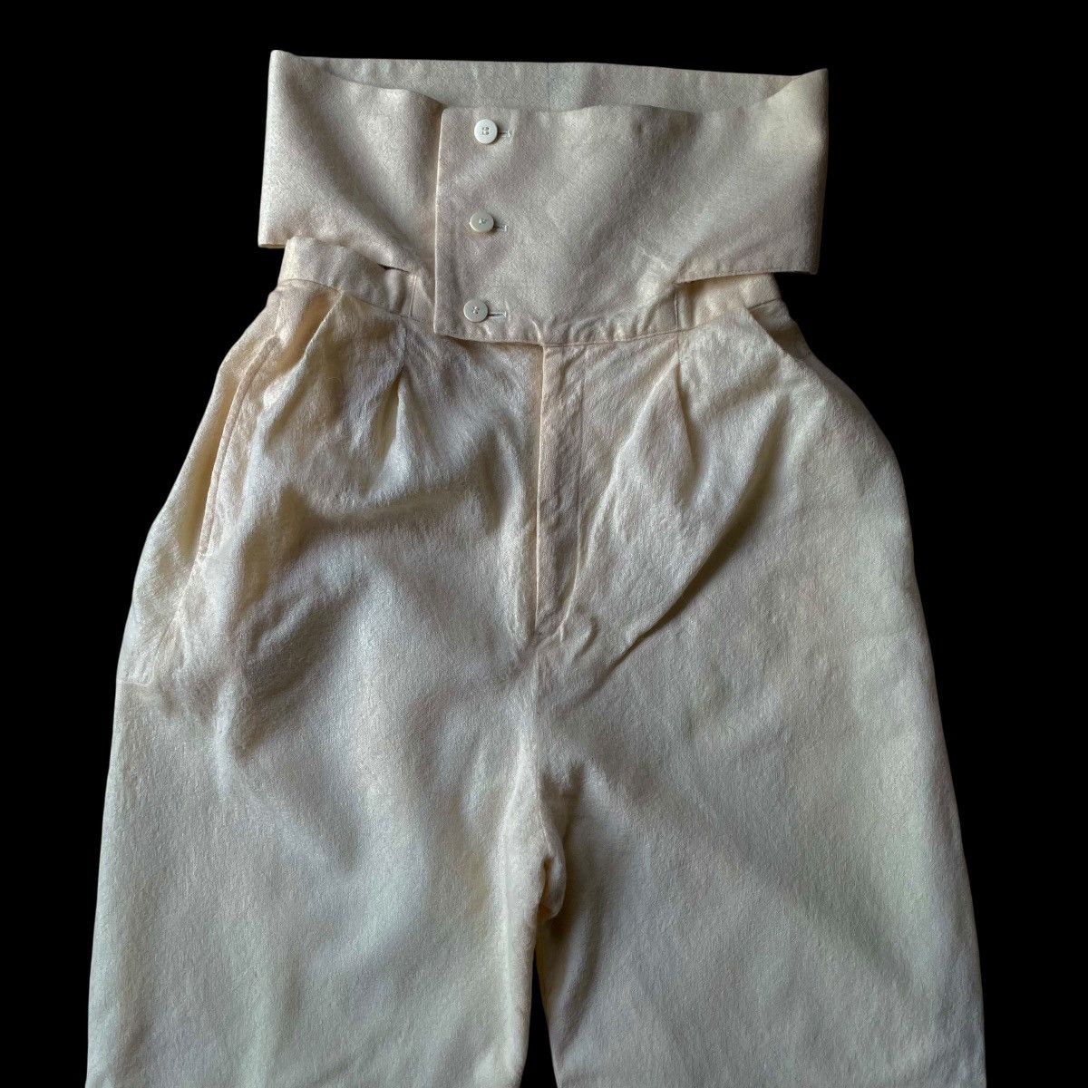 Issey Miyake Vintage Rare 80s Issey Miyake Wool Alpaca Summer Pants Size US 26 / EU 42 - 3 Thumbnail