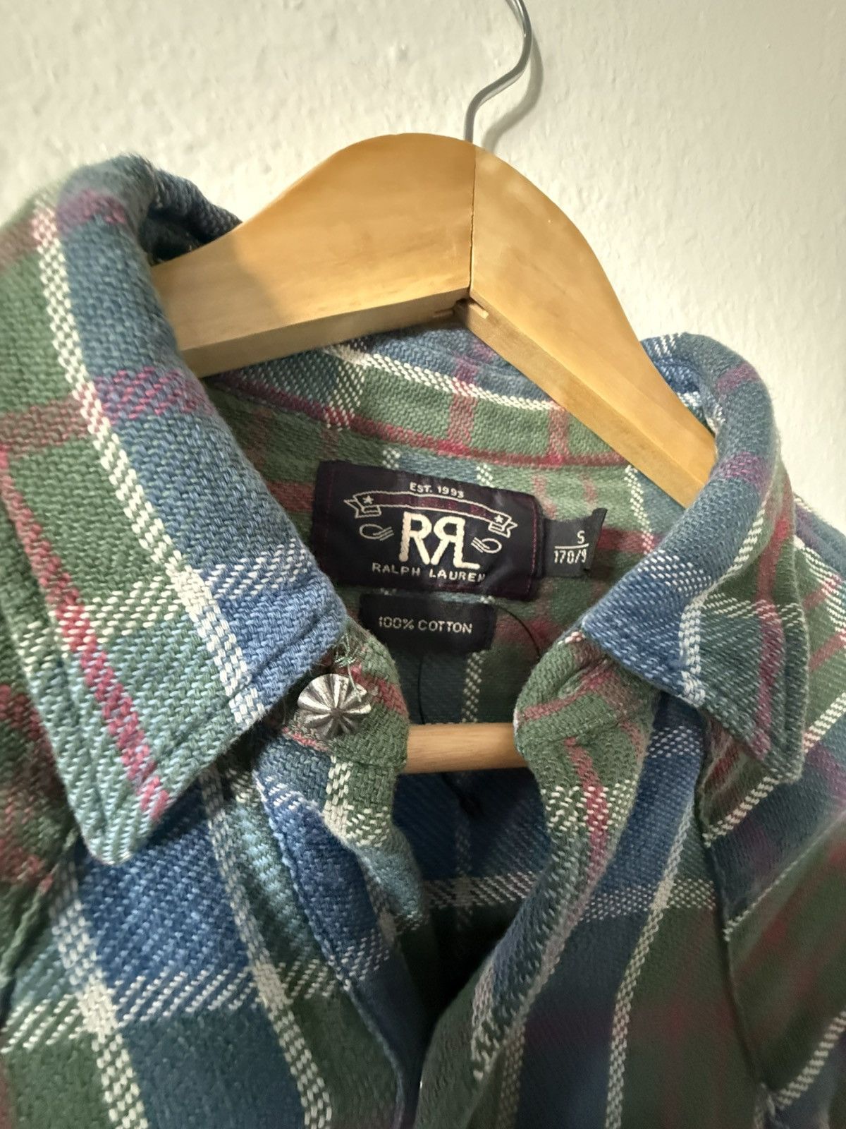 RRL Ralph Lauren RRL Ralph Lauren Flannel Forest Green Size US S / EU 44-46 / 1 - 3 Thumbnail