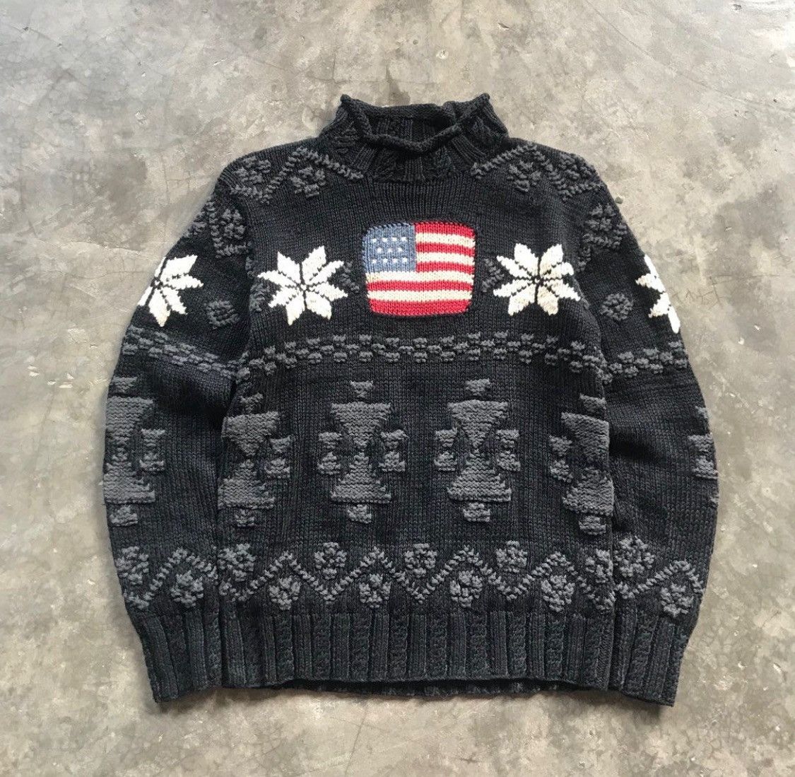 Polo Ralph Lauren Vintage Polo Ralph Lauren Amarican flag knitwear Size L / US 10 / IT 46 - 1 Thumbnail