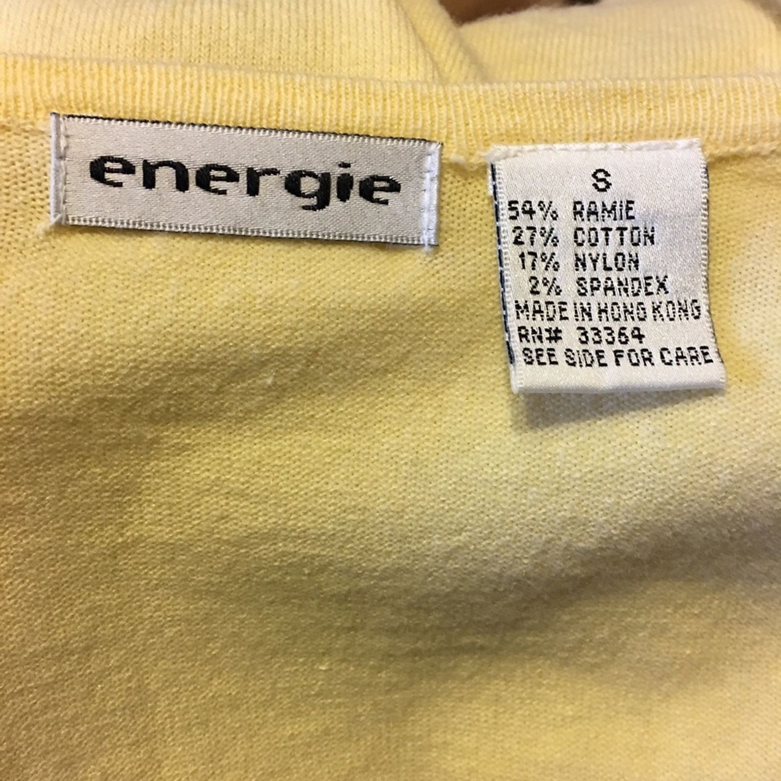 Energie Energie Soft Stretch yellow ruffle detail top S Size S / US 4 / IT 40 - 6 Thumbnail