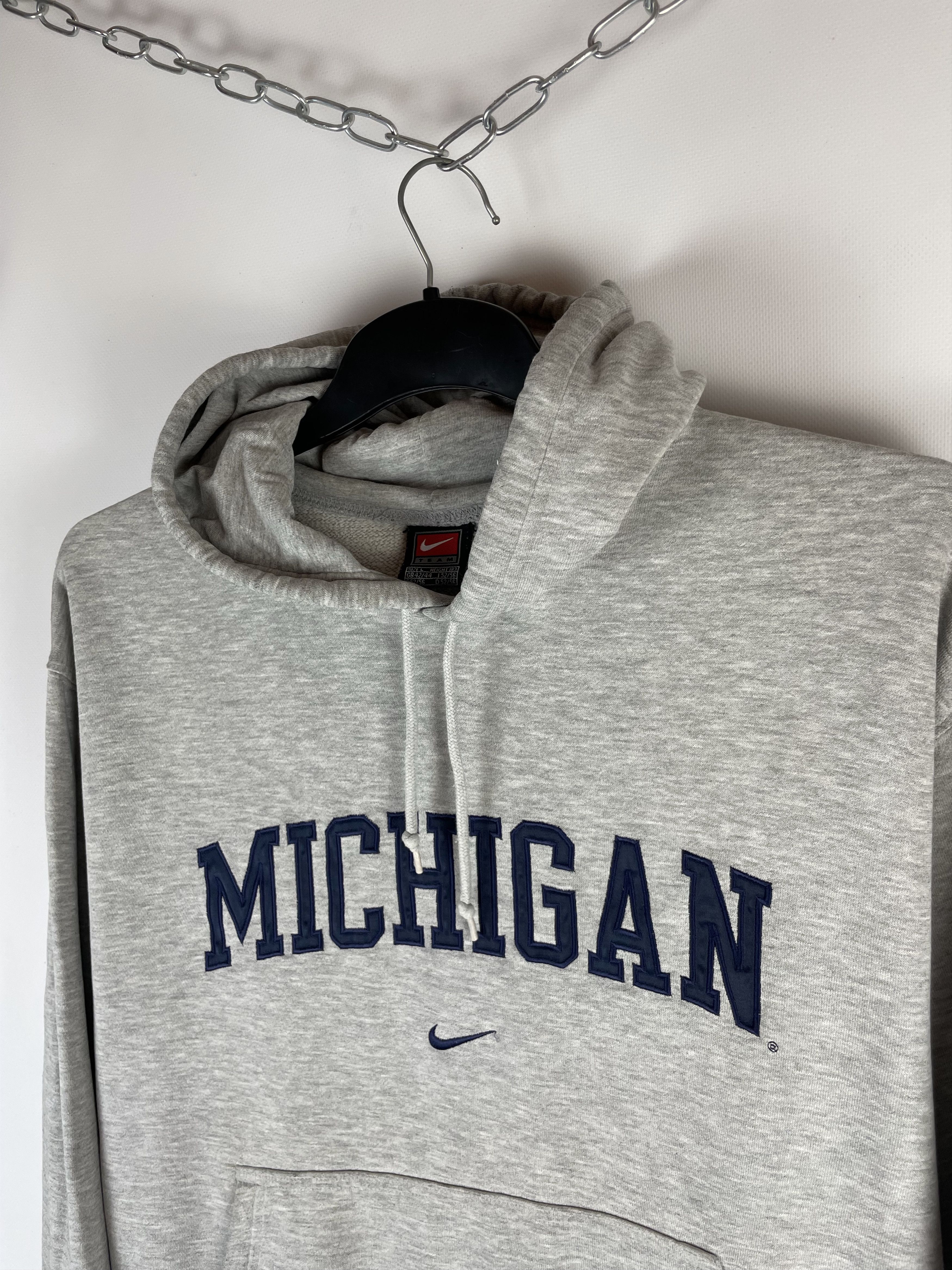 Nike × Vintage Vintage Michigan Nike center swoosh hoodie sweatshirt Size US L / EU 52-54 / 3 - 7 Thumbnail