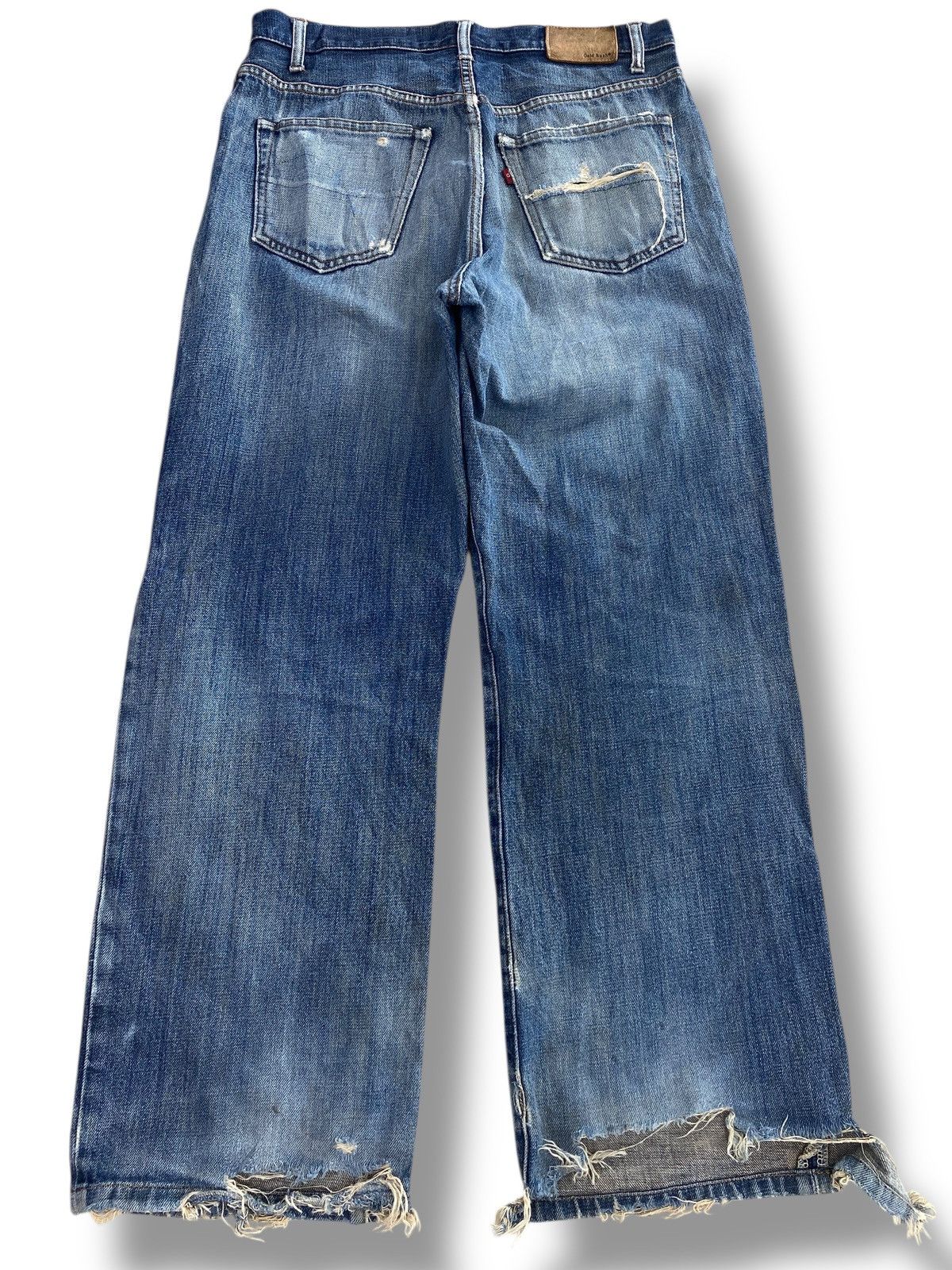 Japanese Brand Japanese Brans Faded Blue Wash Ripped Style Loose Jeans Size US 30 / EU 46 - 3 Thumbnail