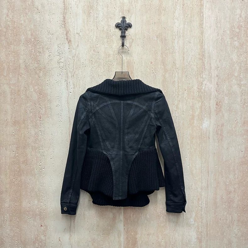 Givenchy Givenchy Size38 Black Knitted Patchwork Jacket (38 Size / 9 Size US M / EU 48-50 / 2 - 2 Thumbnail