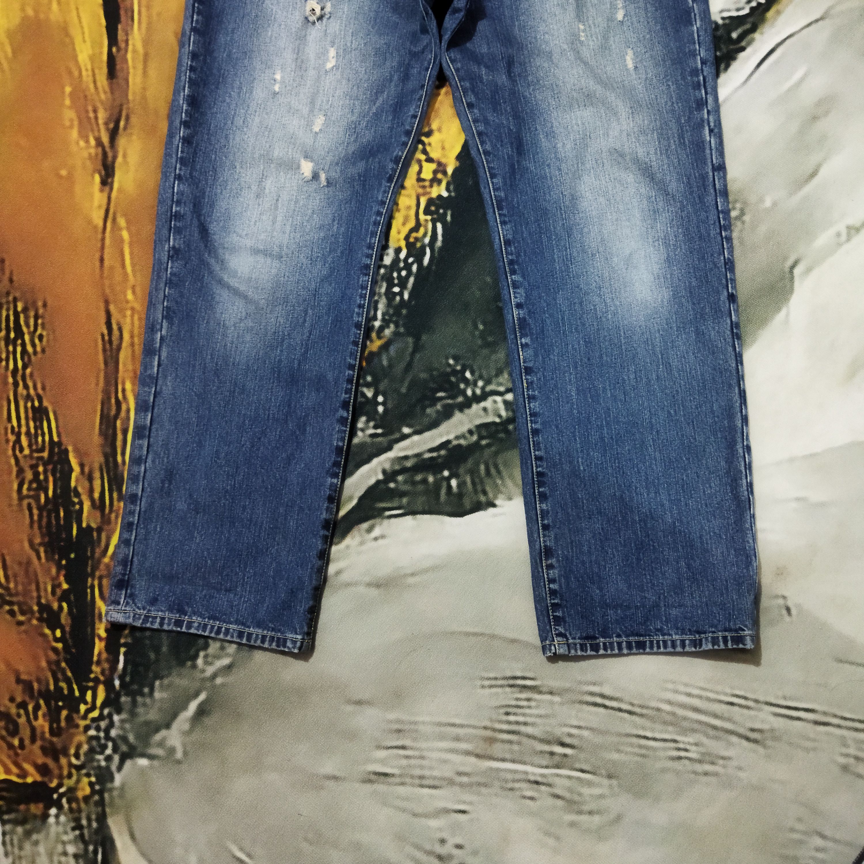 Japanese Brand × Vintage VINTAGE AMORE PURO DISTRESSED BLUE JEANS PANTS Size US 37 - 3 Thumbnail