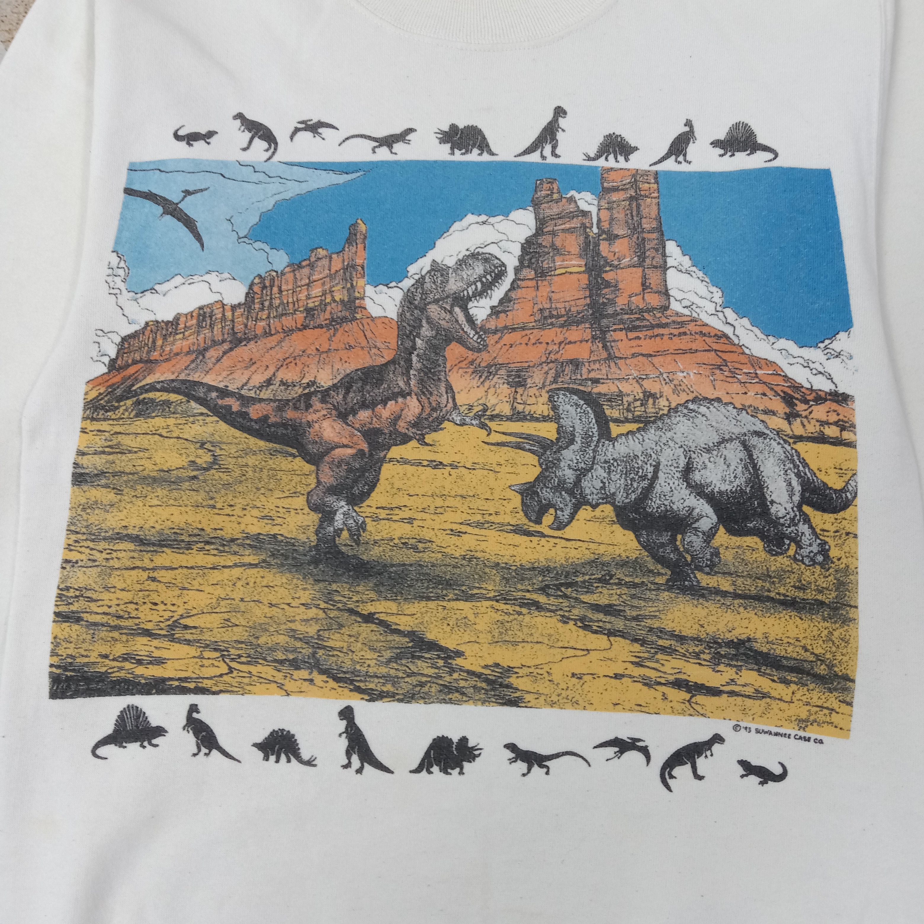 Vintage 90's Suwannee Case Dinosaur Art Sweatshirt C262N1 Size US XS / EU 42 / 0 - 2 Thumbnail