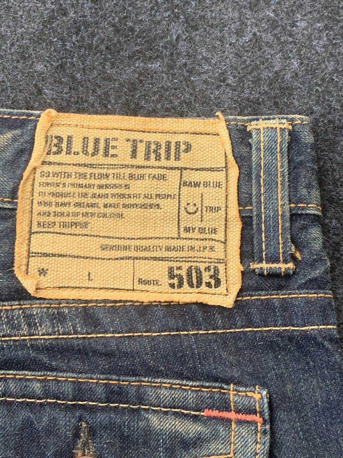 Edwin Vintage Edwin 503 Blue Trip Sun Faded Flare Jeans Y2K. Size US 30 / EU 46 - 8 Thumbnail