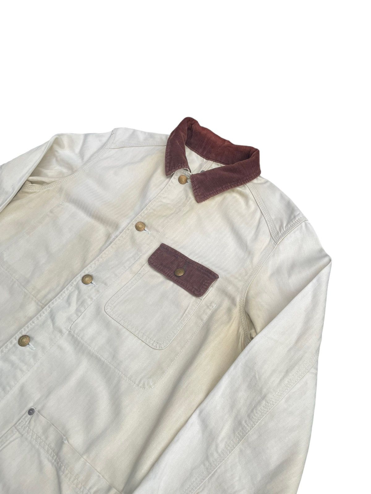 Japanese Brand Takeo Kikuchi Herringbone Twill Chore Jacket Size US M / EU 48-50 / 2 - 2 Thumbnail