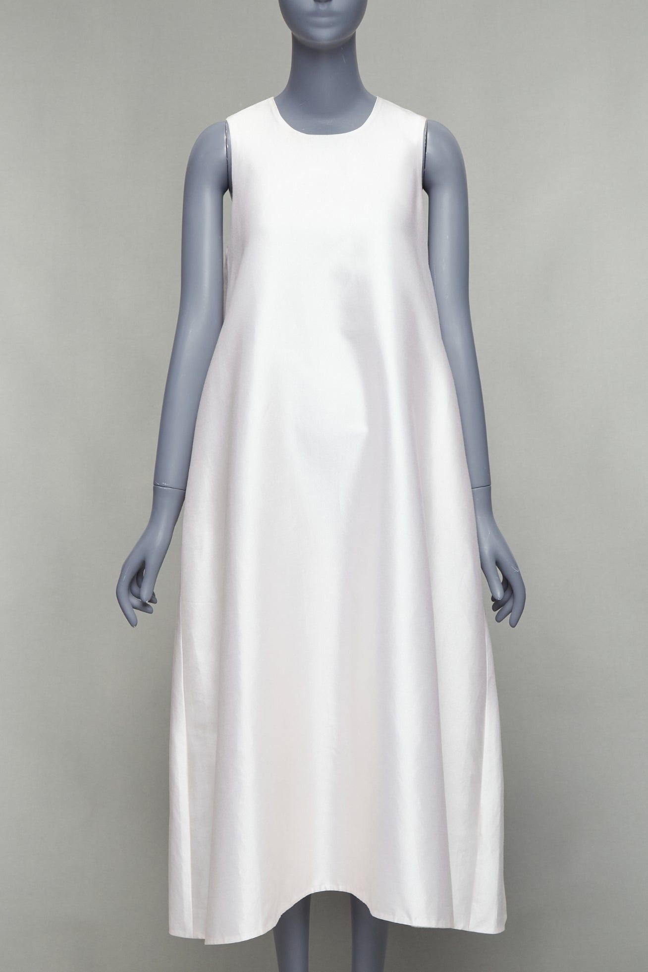 Melitta Baumeister MELITTA BAUMEISTER 2019 cream silk cotton bow back midi tent dress US0 XS Size XS / US 0-2 / IT 36-38 - 1 Thumbnail