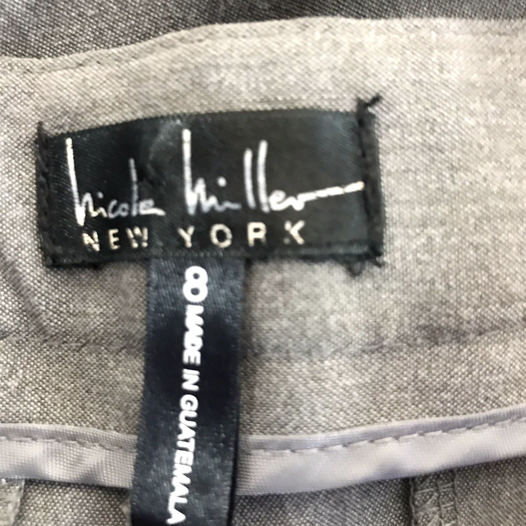 Nicole Miller Nicole Miller Gray Wide Leg Dress Pants Womens Size 8 Regular Fit Size 30" / US 8 / IT 44 - 3 Thumbnail