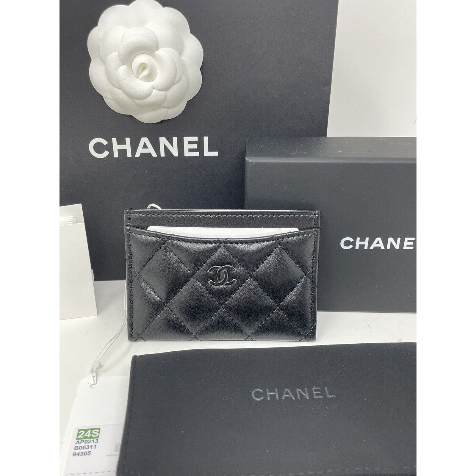 Chanel Chanel Classic Flat So Black Card Holder Lambskin Leather24S Size ONE SIZE - 2 Thumbnail