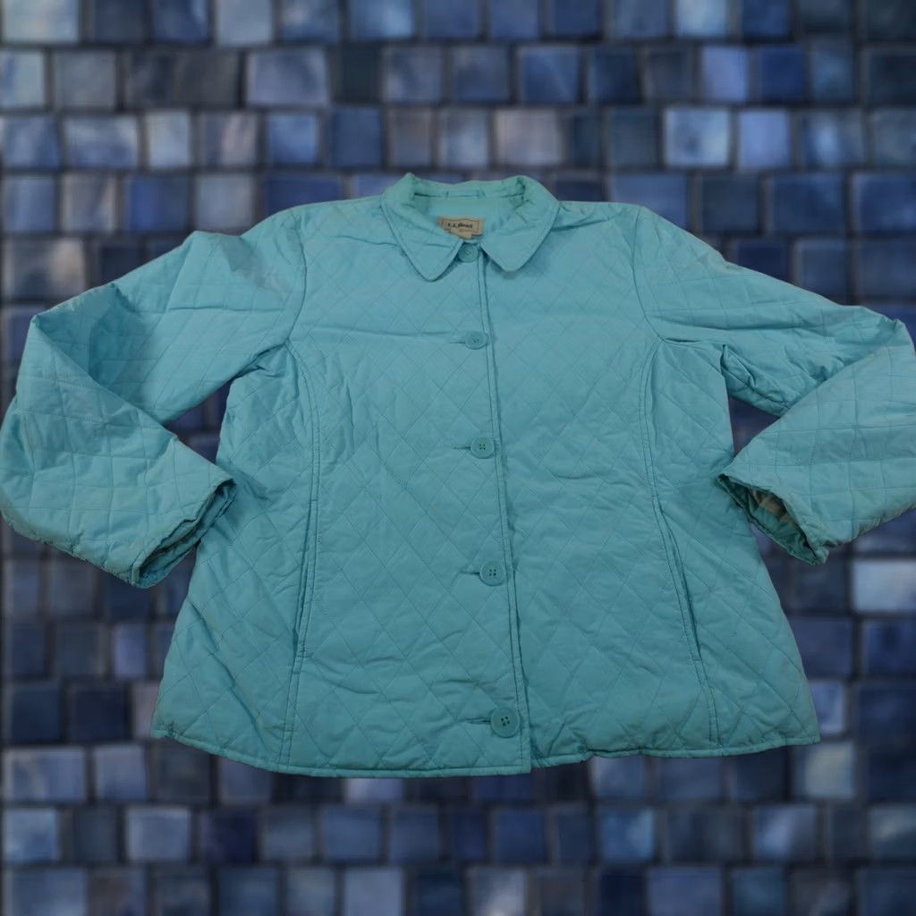 Vintage VINTAGE L.L.Bean Jacket Womens M Blue Quilted Button Insulated Chore Barn Size M / US 6-8 / IT 42-44 - 1 Thumbnail