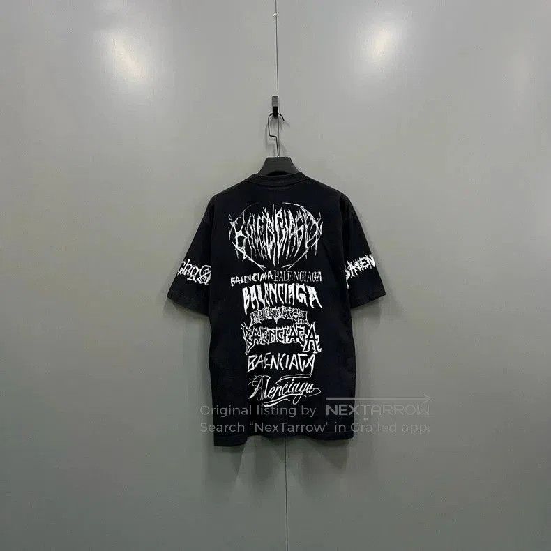 Balenciaga Balenciaga New Year Distressed Logo Tee. Size US XS / EU 42 / 0 - 2 Thumbnail