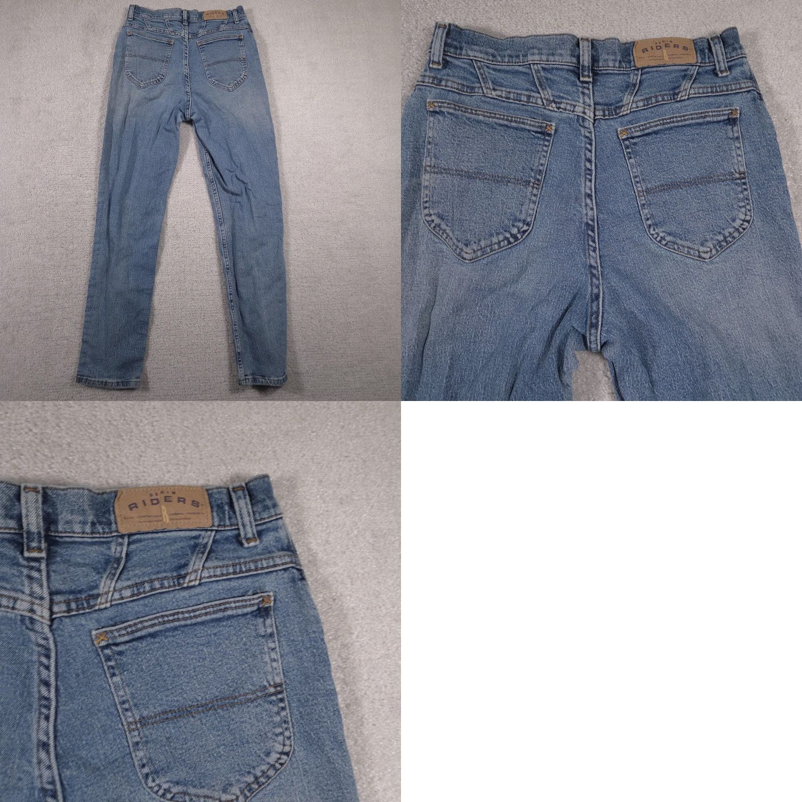 Vintage VINTAGE Riders Jeans Womens High Rise Slim Straight Denim Mom Tapered 28x30 Blue Size 28" / US 6 / IT 42 - 10 Thumbnail