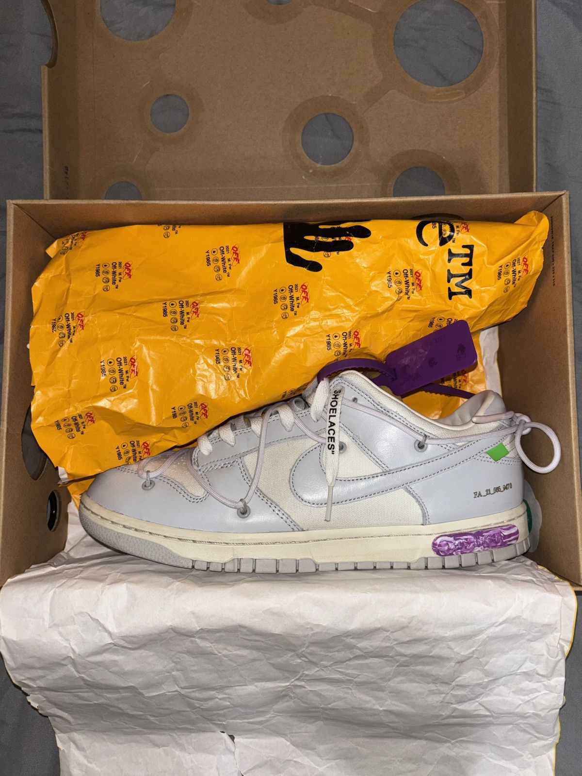 Nike × Off-White Nike Off white Dunk lot 03/50 Size US 10.5 / EU 43-44 - 1 Thumbnail