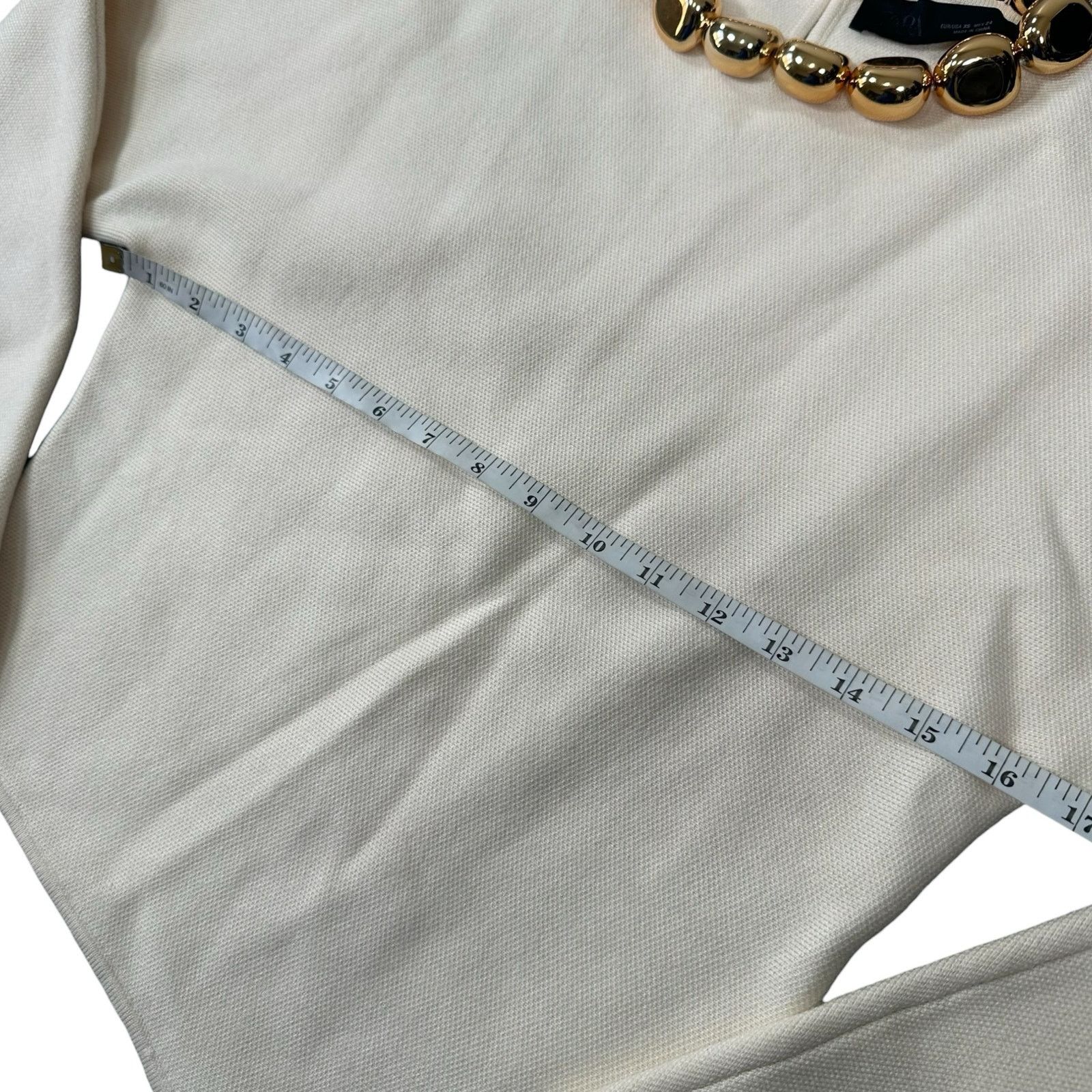 Zara Zara Women's Knit Beaded Neck Jumper Top Size XS Size XS / US 0-2 / IT 36-38 - 5 Thumbnail