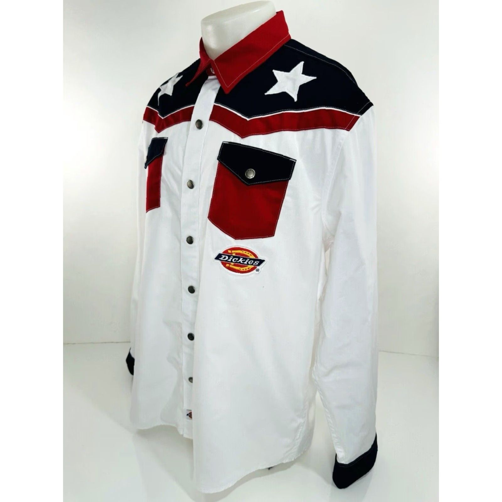 Dickies Dickies Western Shirt TexaS Lone Star Embroidered Snap XL Men(S) Multicolor Button-Up Long Sleeve XM N/A Size US XL / EU 56 / 4 - 3 Thumbnail