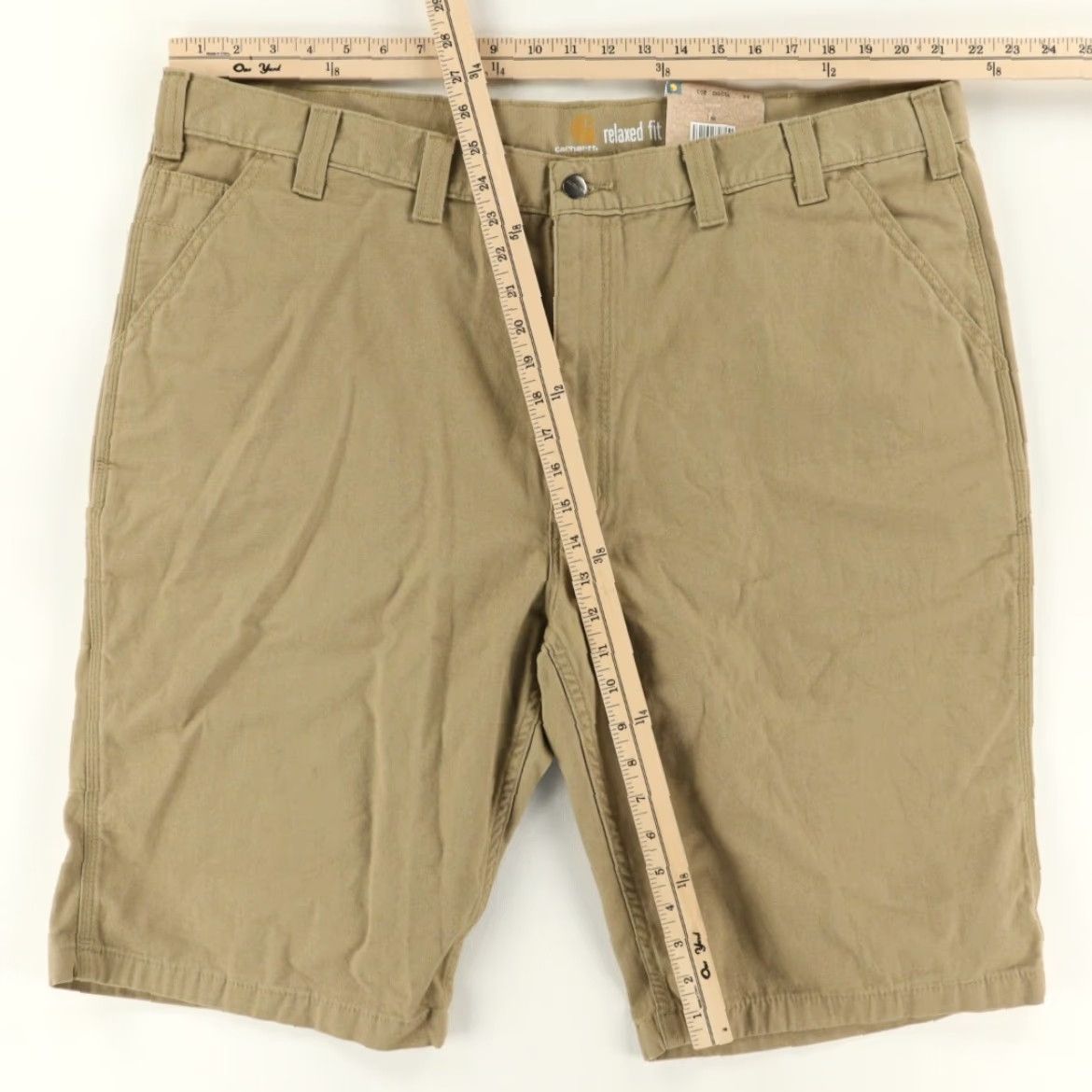 Carhartt Carhartt Stretch Rigby Relaxed Canvas Chino Shorts Khaki 44 Mens RegularFit Cotton Big & Tall Casual Shorts Size US 44 / EU 60 - 3 Thumbnail