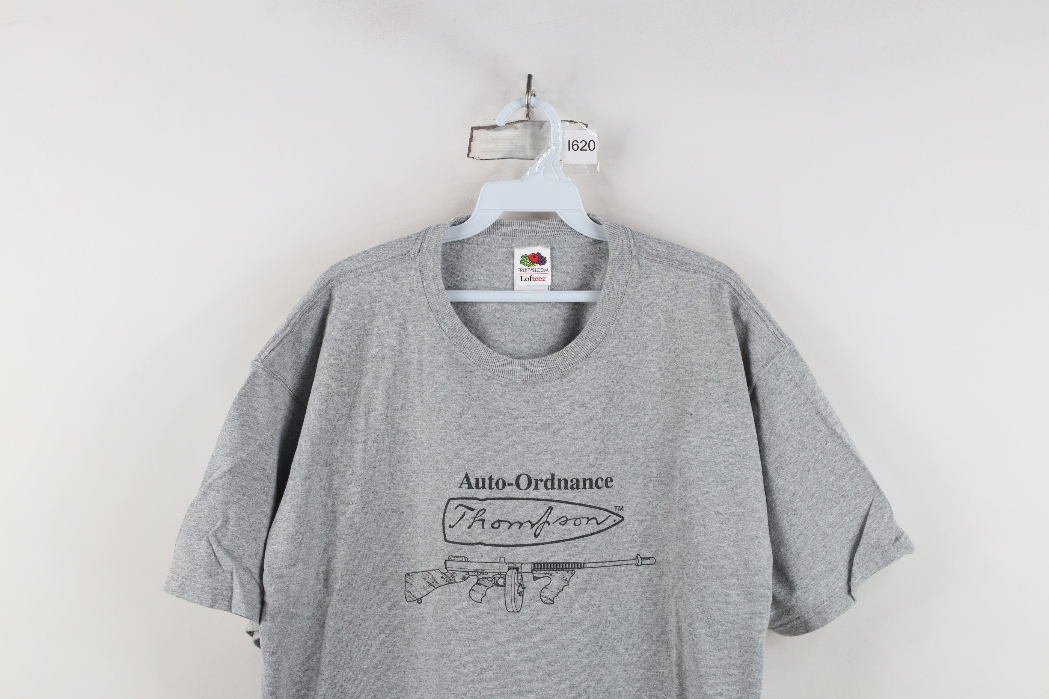 Vintage Vintage Ordnance Thompson Machine Gun T-Shirt Heather Gray Size US XL / EU 56 / 4 - 2 Thumbnail