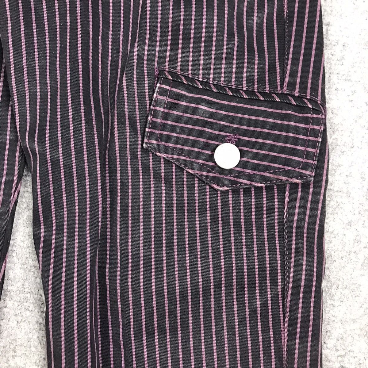 Japanese Brand ALGONQUINS PUNK JAPAN TROUSERS STRIPED DESIGN PANTS Size US 27 - 6 Thumbnail