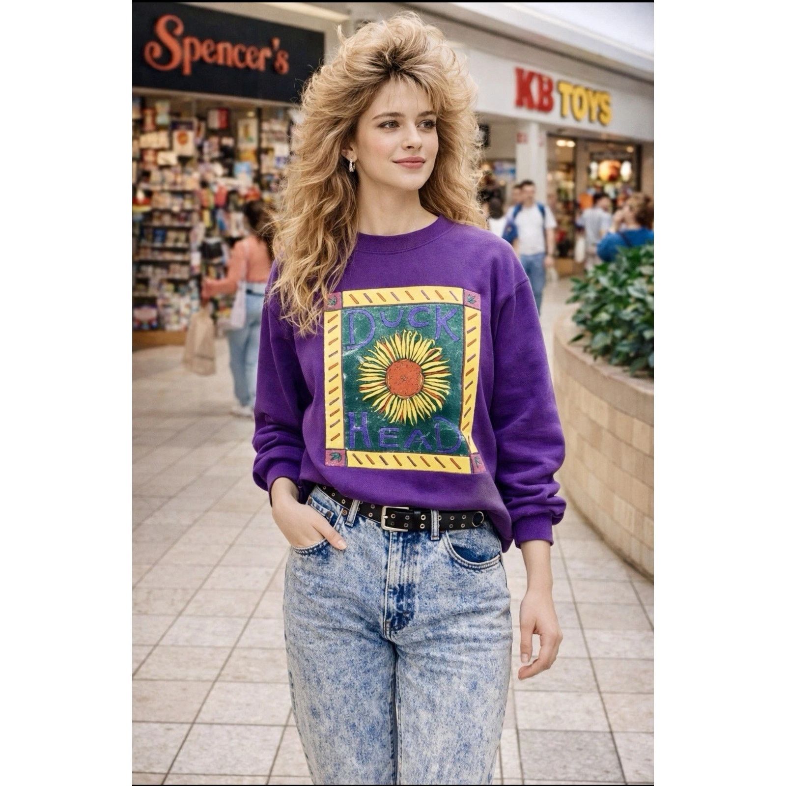 Duck Head Duck Head Unisex 90’s SunFlower Crewneck Sweatshirt Sz L Size US L / EU 52-54 / 3 - 1 Thumbnail