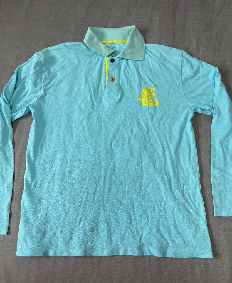 Yohji Yamamoto Vintage Long Sleeve Dragon Polo Shirt-2506 Size L / US 10 / IT 46 - 6 Thumbnail