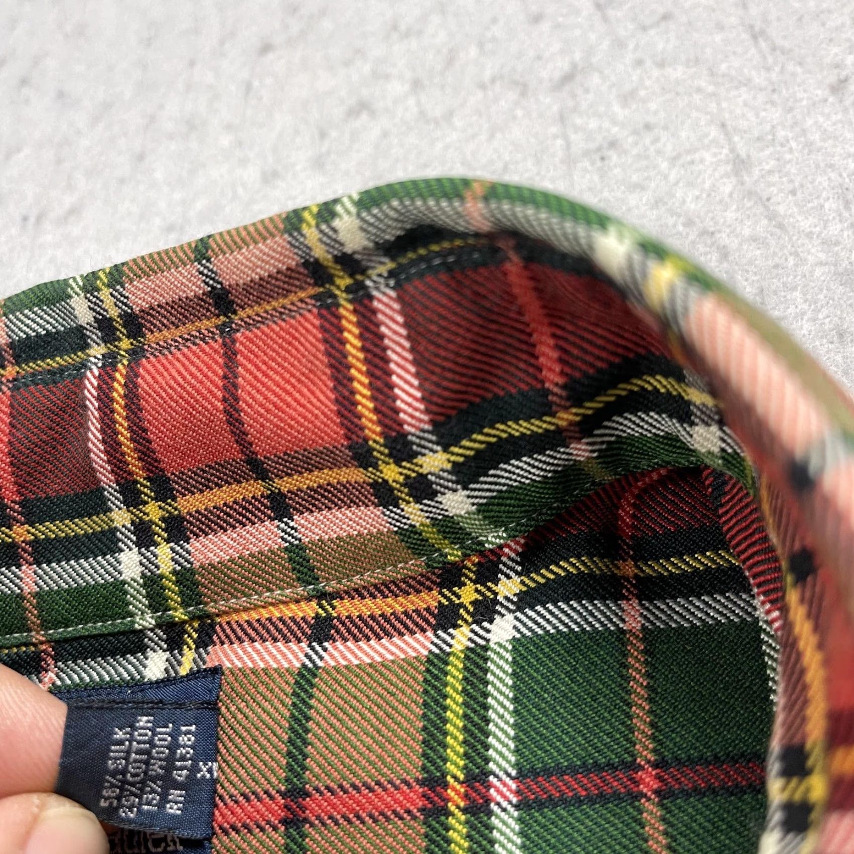 Polo Ralph Lauren Polo Ralph Lauren Shirt Mens Large Multicolor Plaid Regent Classic Cotton Silk Wool Twill Button-Up Long Sleeve Casual Size US L / EU 52-54 / 3 - 5 Thumbnail