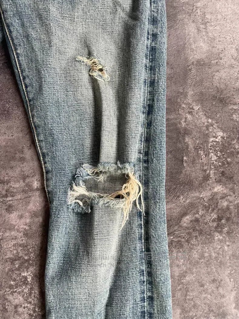 Saint Laurent Paris Saint Laurent Paris Single Knee Cut-out Destroyed Denim Pa Size US 30 / EU 46 - 4 Thumbnail