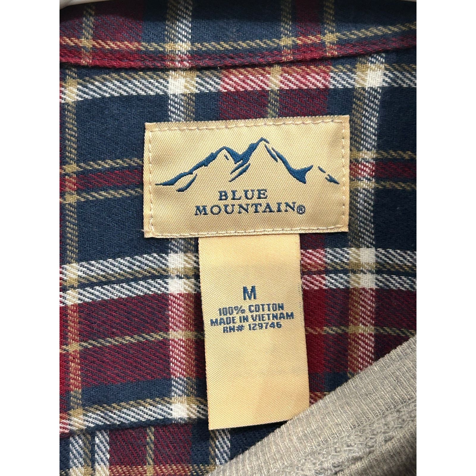 Other Blue Mountain Mens Medium Red Navy Plaid Flannel Shirt LS Size US M / EU 48-50 / 2 - 4 Thumbnail