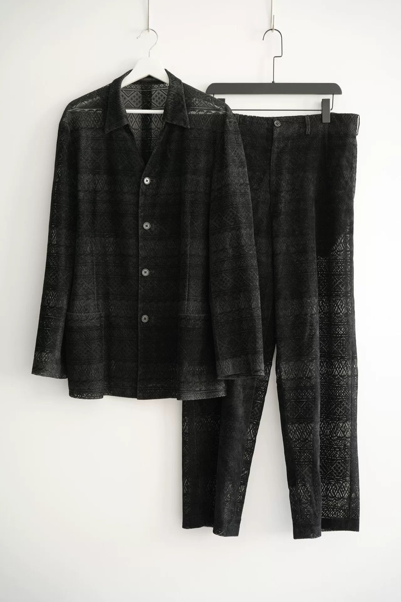 Yohji Yamamoto yohji yamamoto lace velvet suit set Size US S / EU 44-46 / 1 - 1 Thumbnail