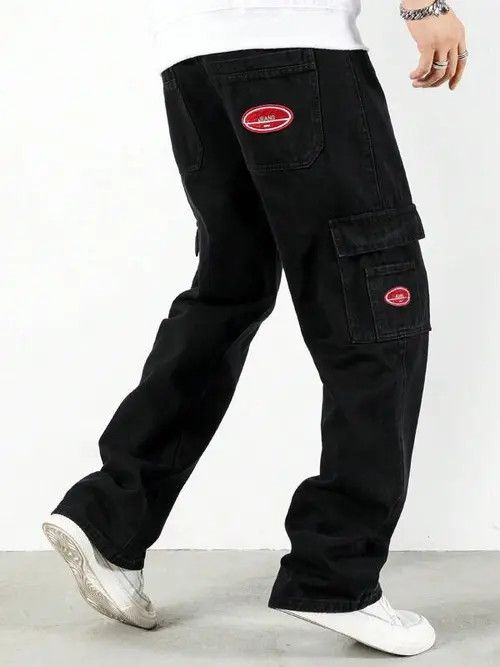 Jean Cargo Pocket Denim Jeans Straight fit Size US 36 / EU 52 - 4 Thumbnail
