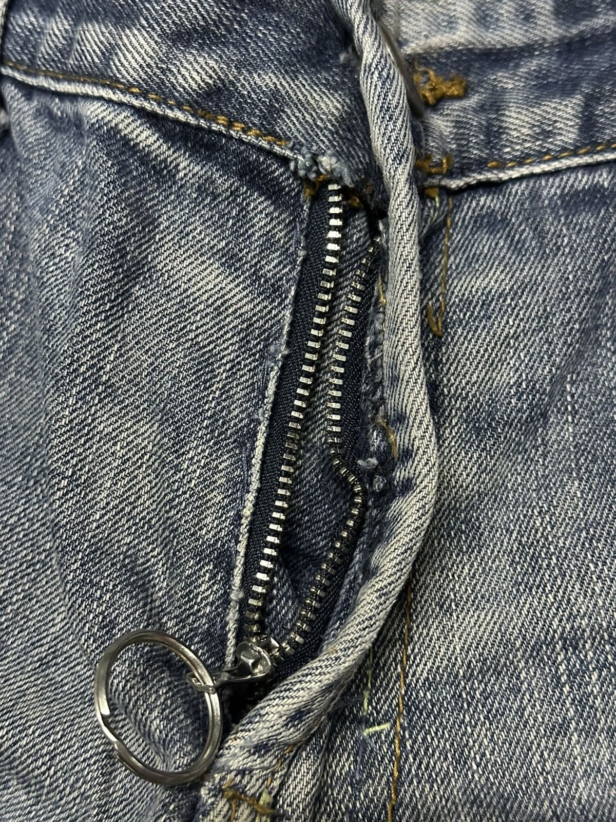Japanese Brand Designer RG Distressed Bartack Denim Pants Size US 36 / EU 52 - 10 Thumbnail