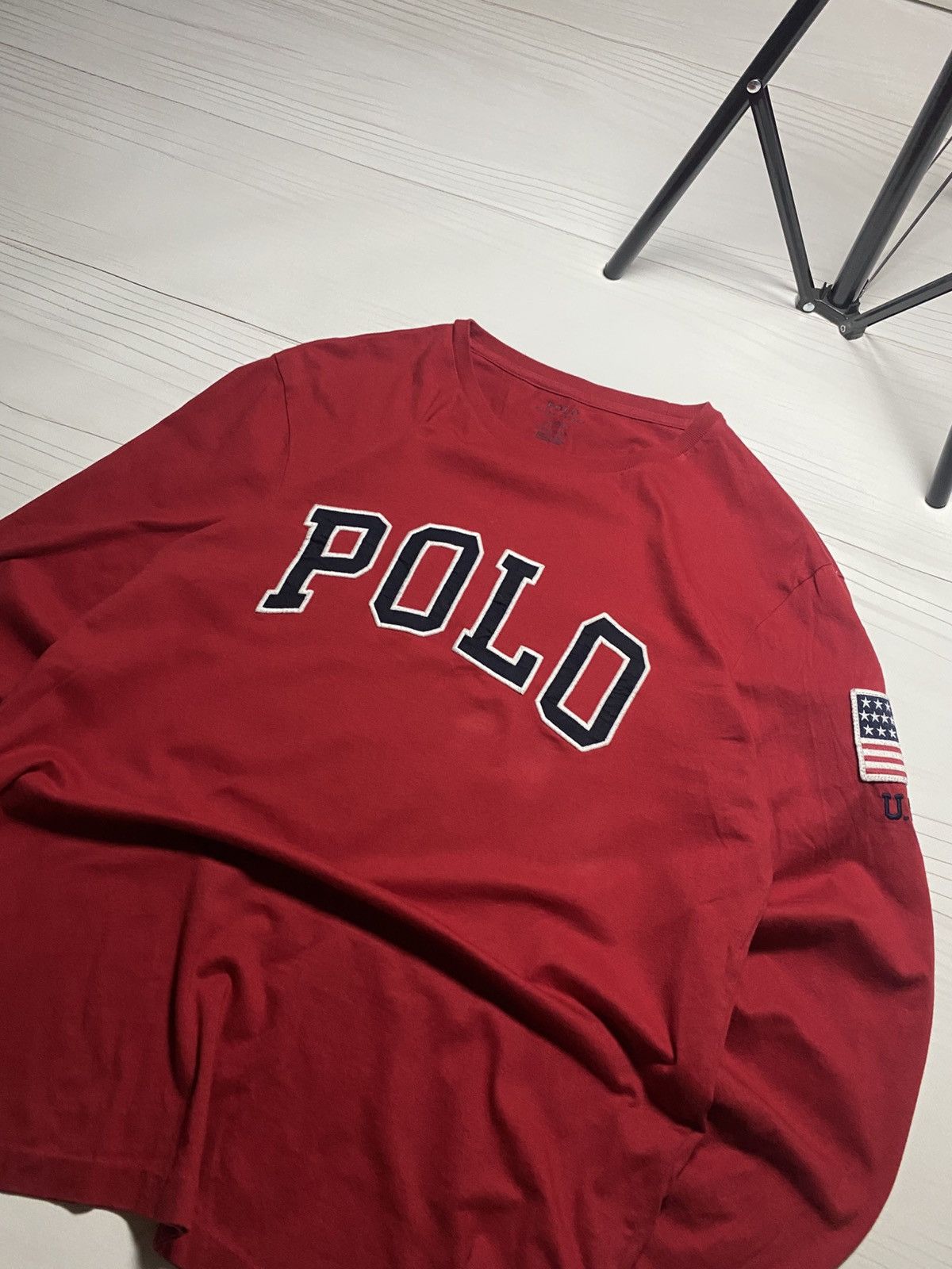 Polo Ralph Lauren × Vintage Vintage Polo Ralph Lauren Big Logo USA patch y2k Long sleeve Size US M / EU 48-50 / 2 - 10 Thumbnail